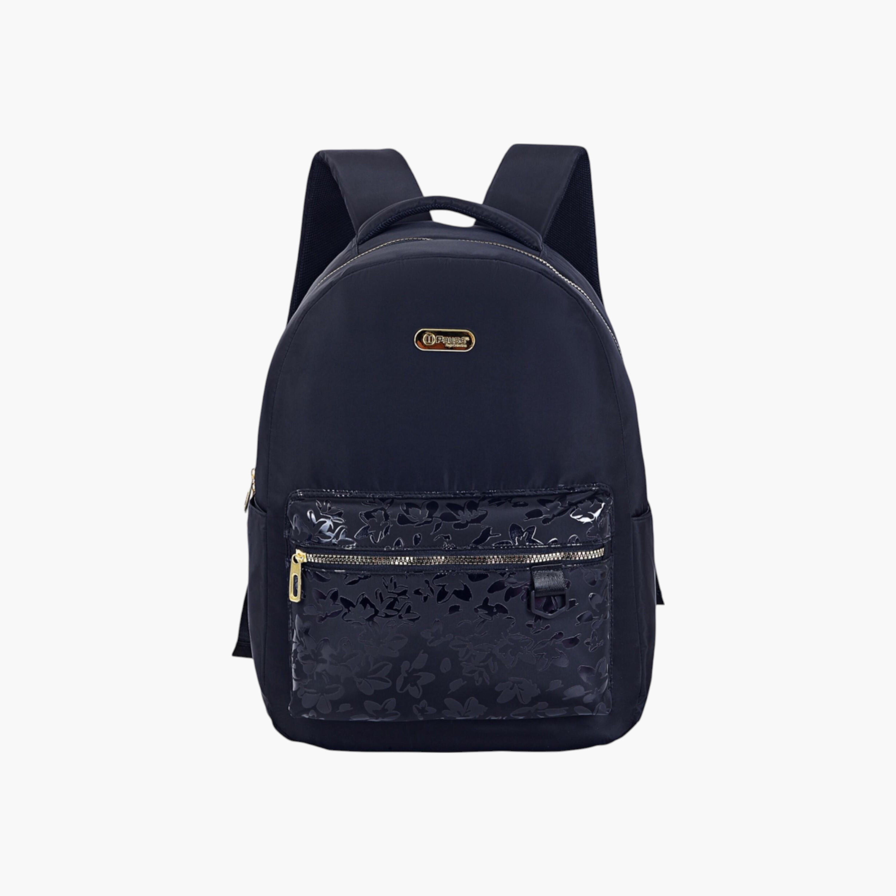 PAUSE Printed Backpack with Adjustable Straps and Zip Closure - 6x12x21 cms-school-bagsandbackpacks-backpacks-image-1