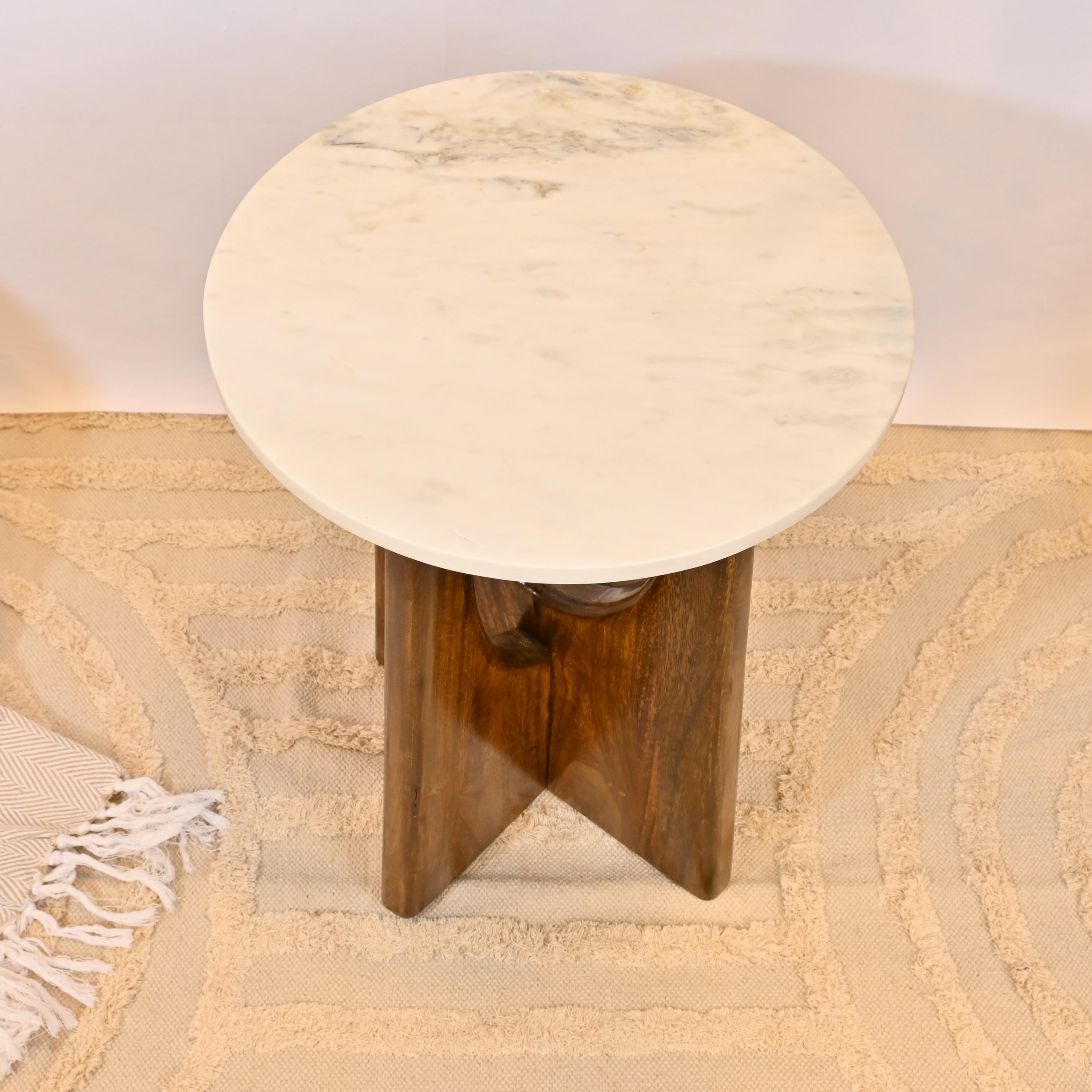 طاولة زينة بسطح رخام صنعت بواسطة لايف ستايل-furniture-livingroom-sideandendtables-image-2