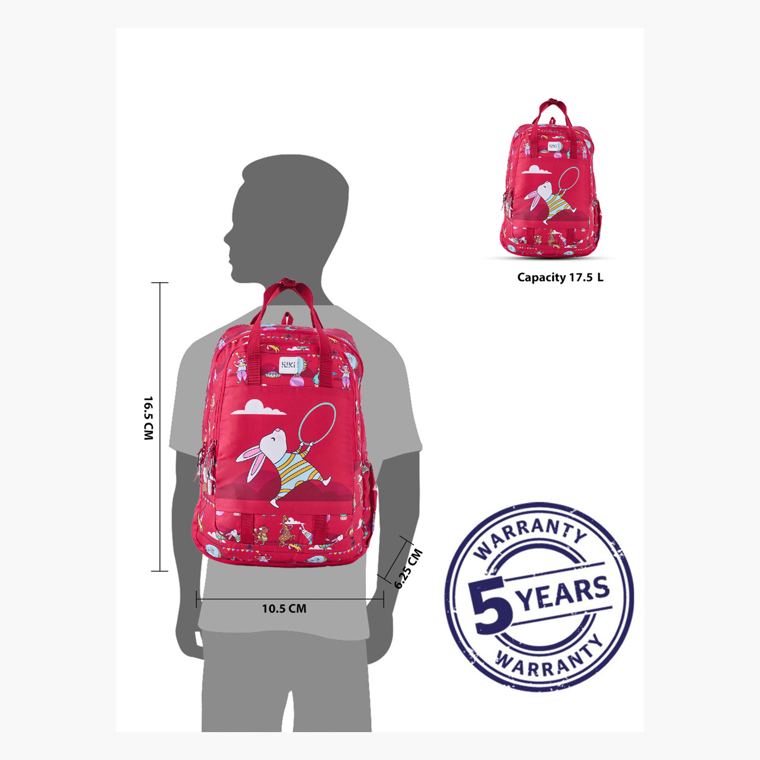 Wildcraft Wiki Printed School Backpack with Adjustable Shoulder Straps - 16x16x42 cms-school-bagsandbackpacks-backpacks-image-12
