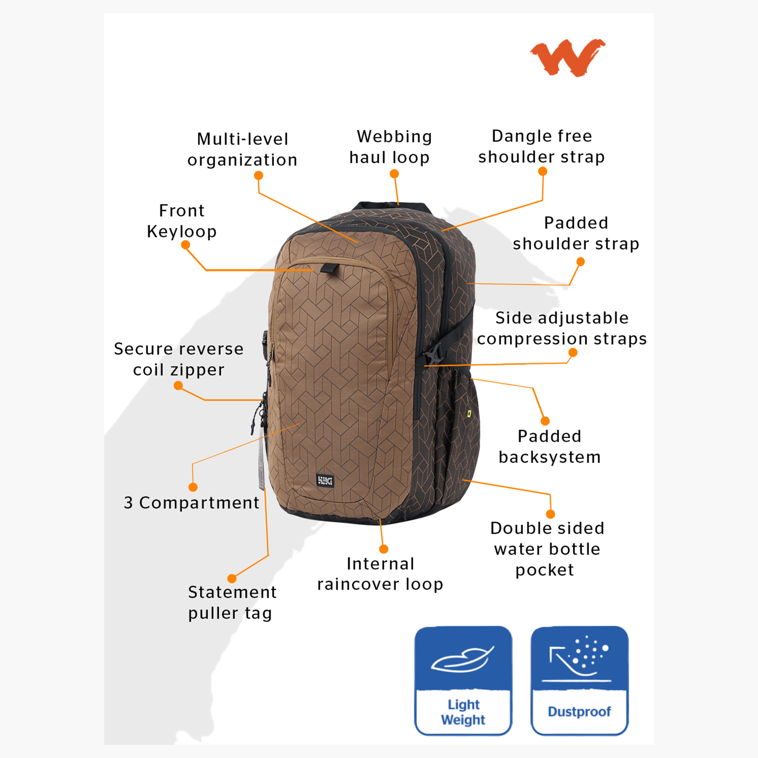 Wildcraft Wiki Printed School Backpack with Adjustable Shoulder Straps - 24x24x47 cms-school-bagsandbackpacks-backpacks-image-2