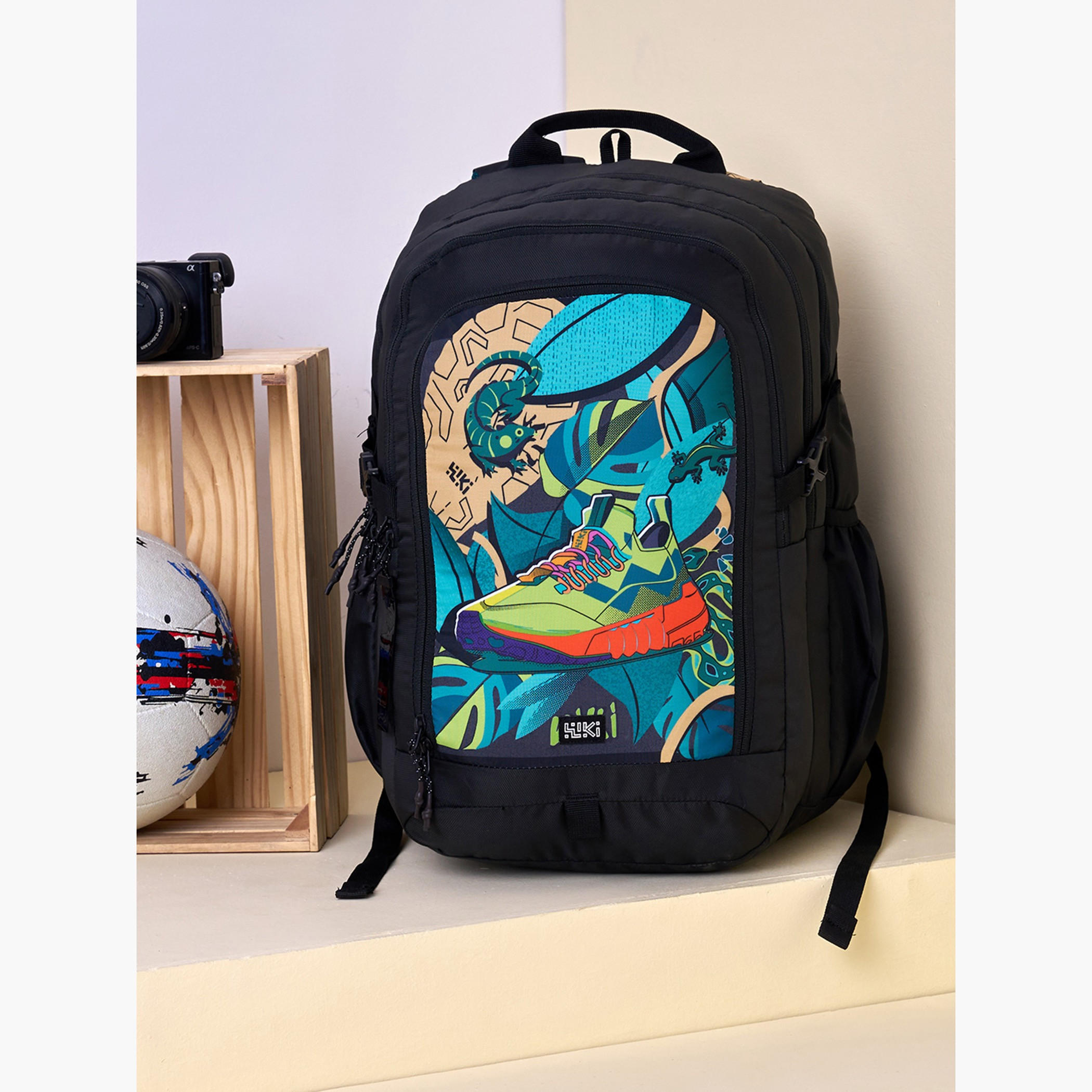 Wildcraft Wiki Printed Backpack with Adjustable Straps and Zip Closure - 25x25x50 cms-school-bagsandbackpacks-backpacks-image-11