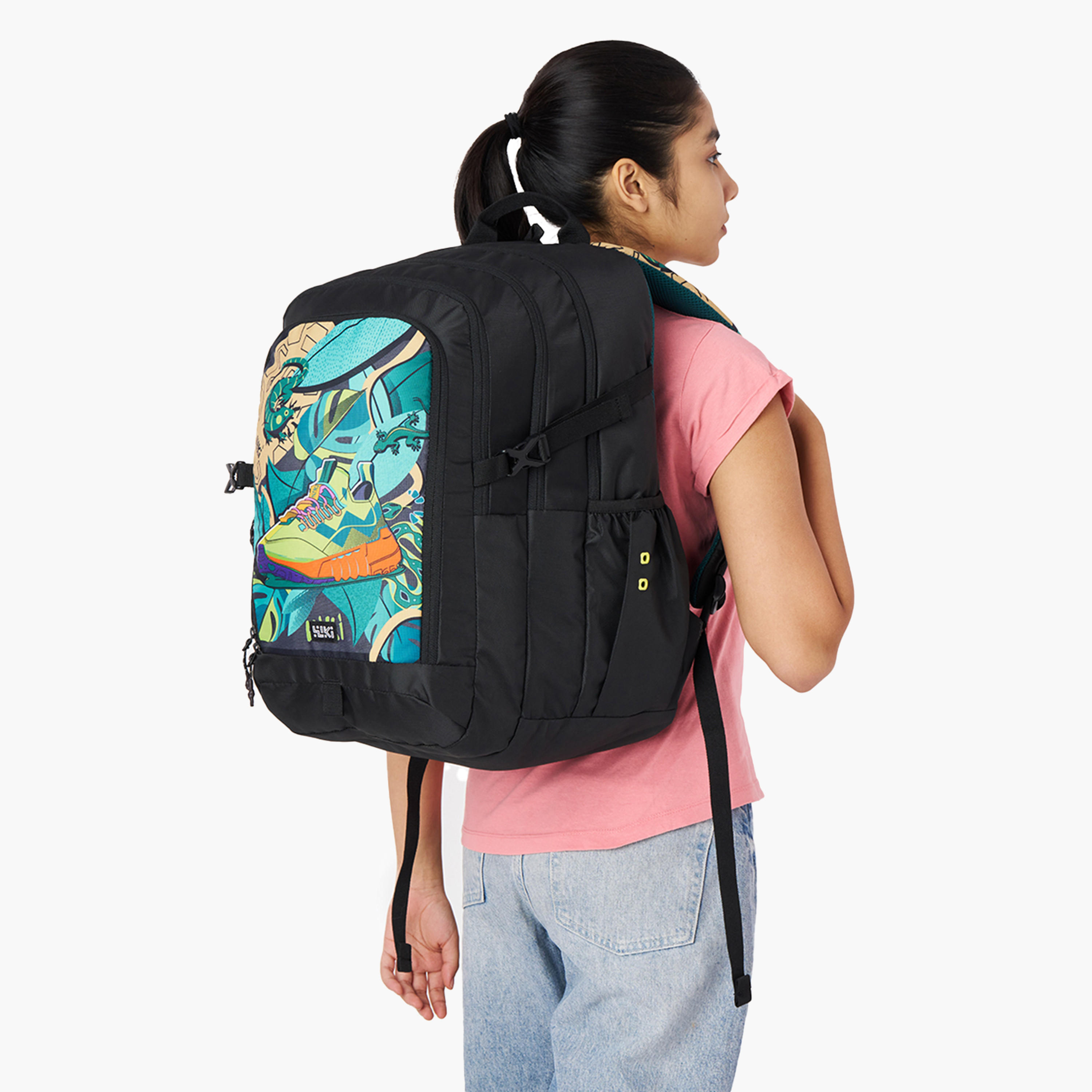 Wildcraft Wiki Printed Backpack with Adjustable Straps and Zip Closure - 25x25x50 cms-school-bagsandbackpacks-backpacks-image-3