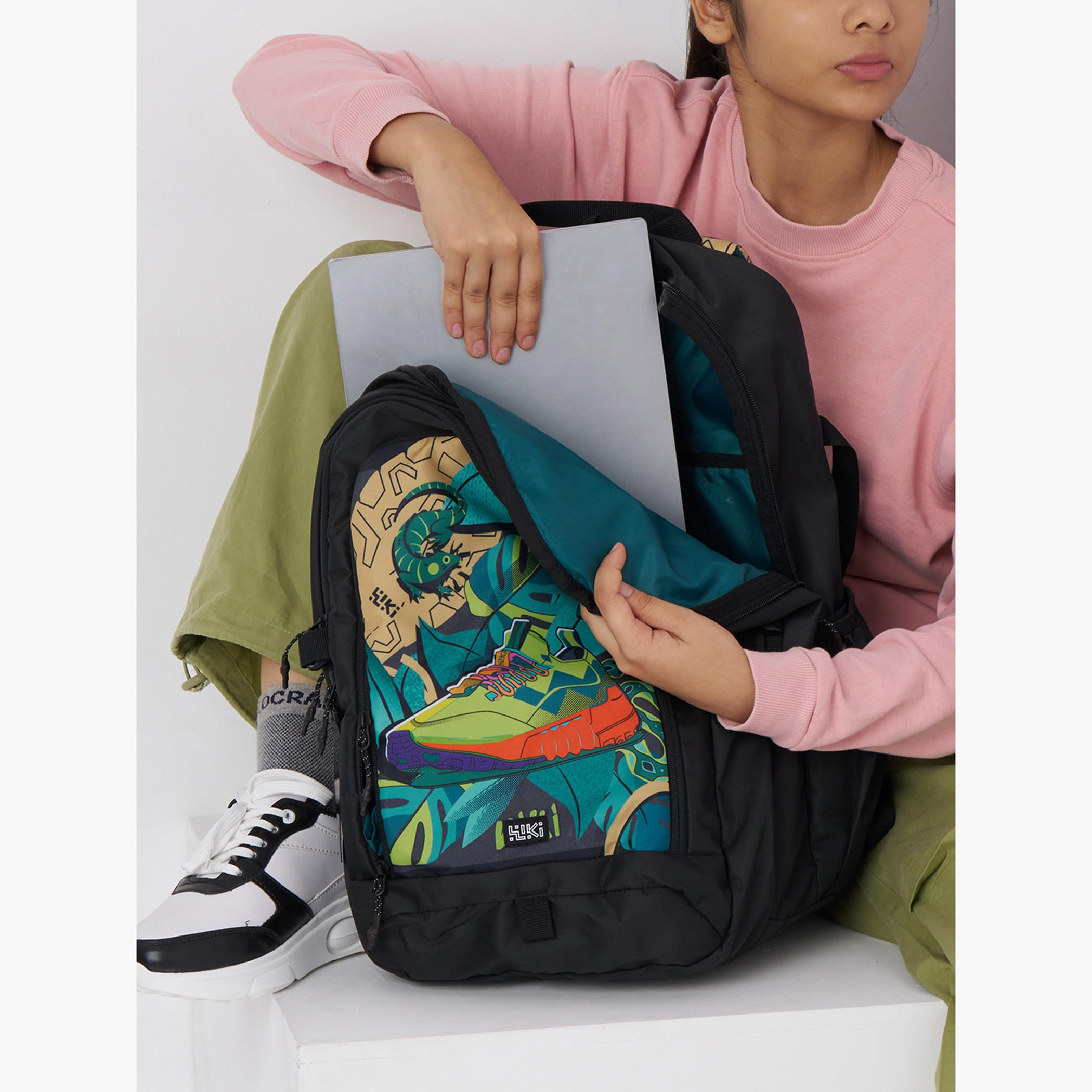 Wildcraft Wiki Printed Backpack with Adjustable Straps and Zip Closure - 25x25x50 cms-school-bagsandbackpacks-backpacks-image-4