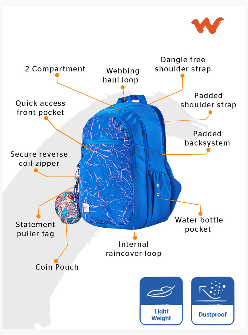 Wildcraft Wiki Printed School Backpack with Coin Pouch - 19x19x41 cms-school-bagsandbackpacks-backpacks-image-3