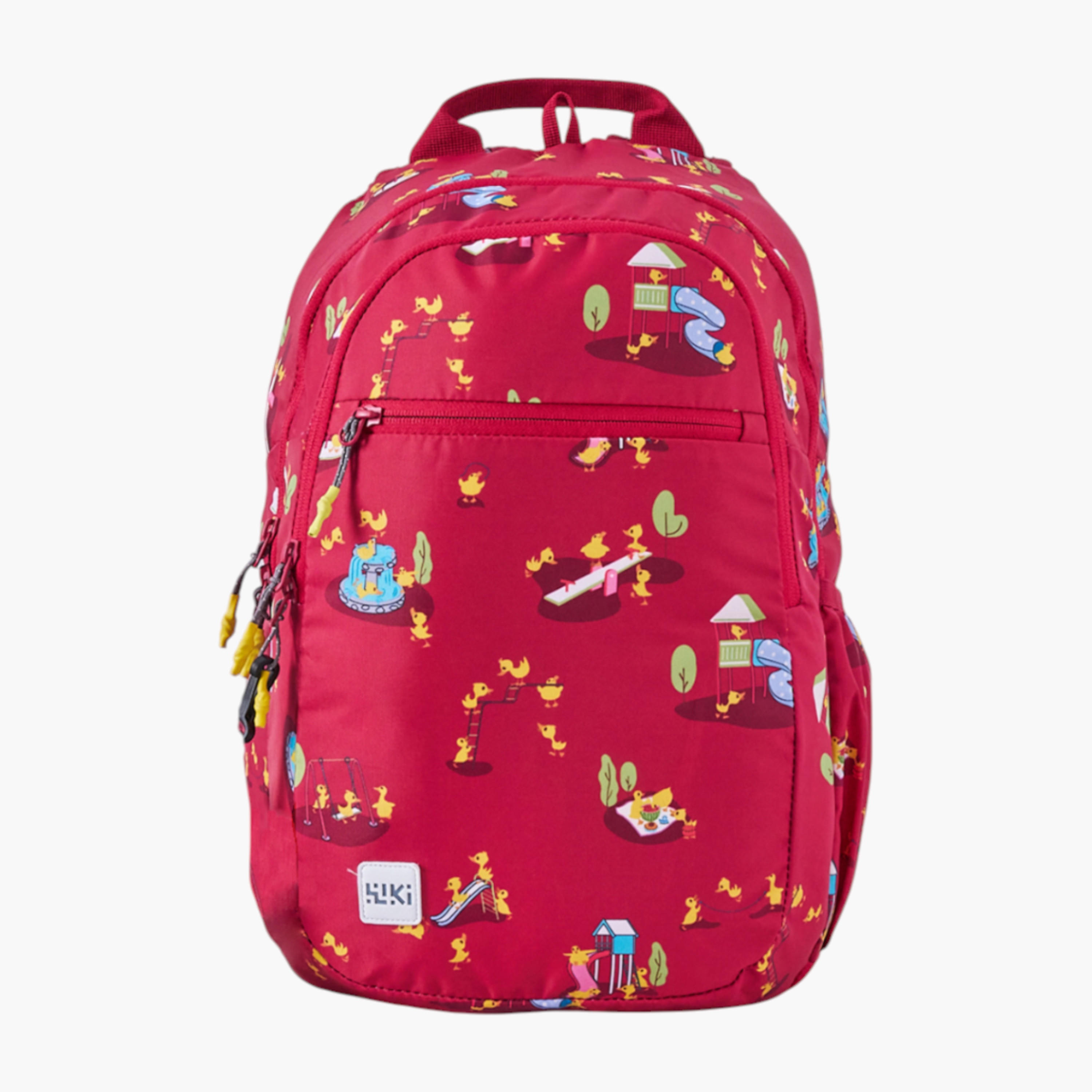 شنطة مدرسية بطبعات مع شنطة نقود صغيرة من وايلدكرافت - 19x19x41 سم-school-bagsandbackpacks-backpacks-image-1