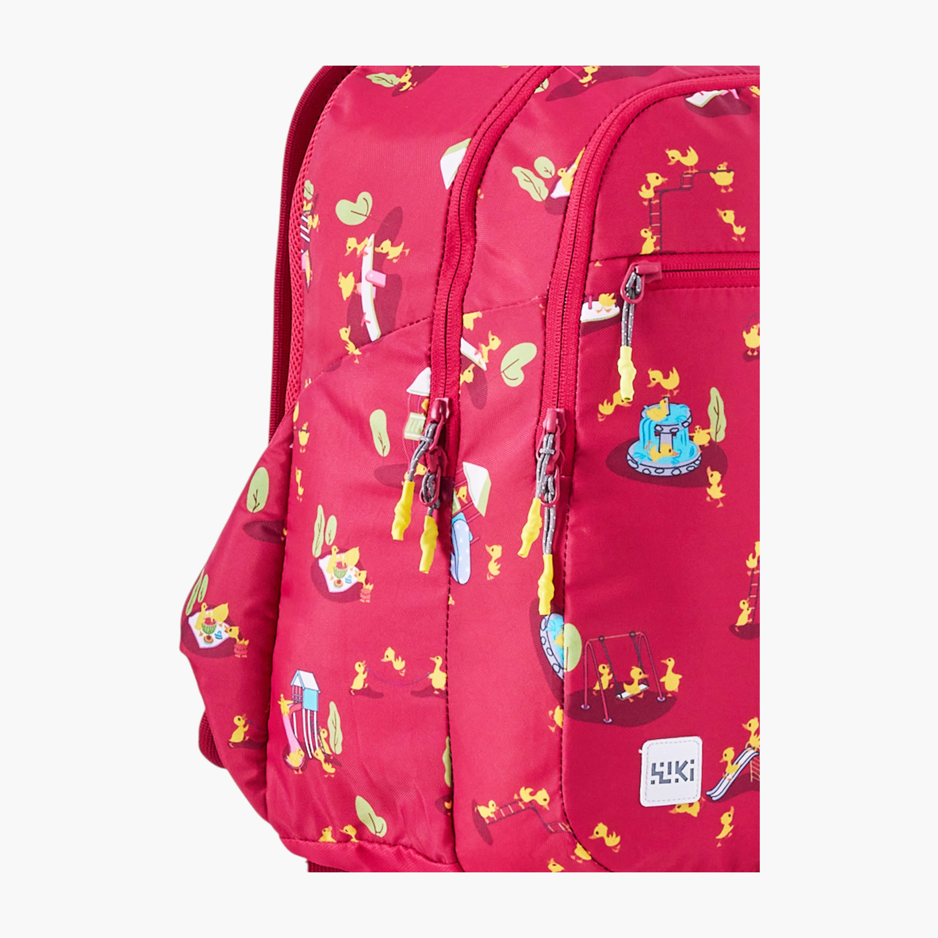 شنطة مدرسية بطبعات مع شنطة نقود صغيرة من وايلدكرافت - 19x19x41 سم-school-bagsandbackpacks-backpacks-image-10