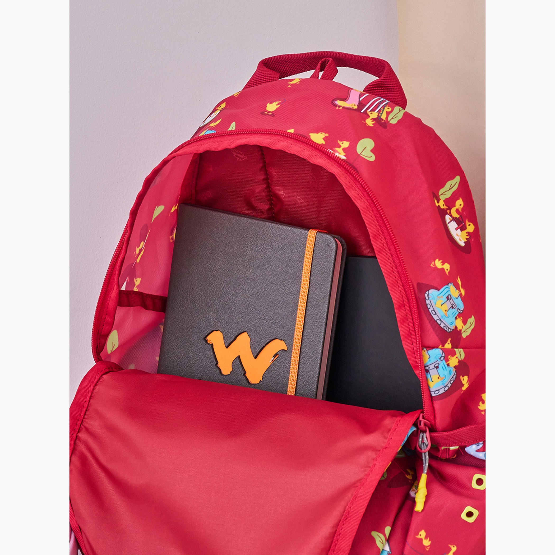 شنطة مدرسية بطبعات مع شنطة نقود صغيرة من وايلدكرافت - 19x19x41 سم-school-bagsandbackpacks-backpacks-image-11