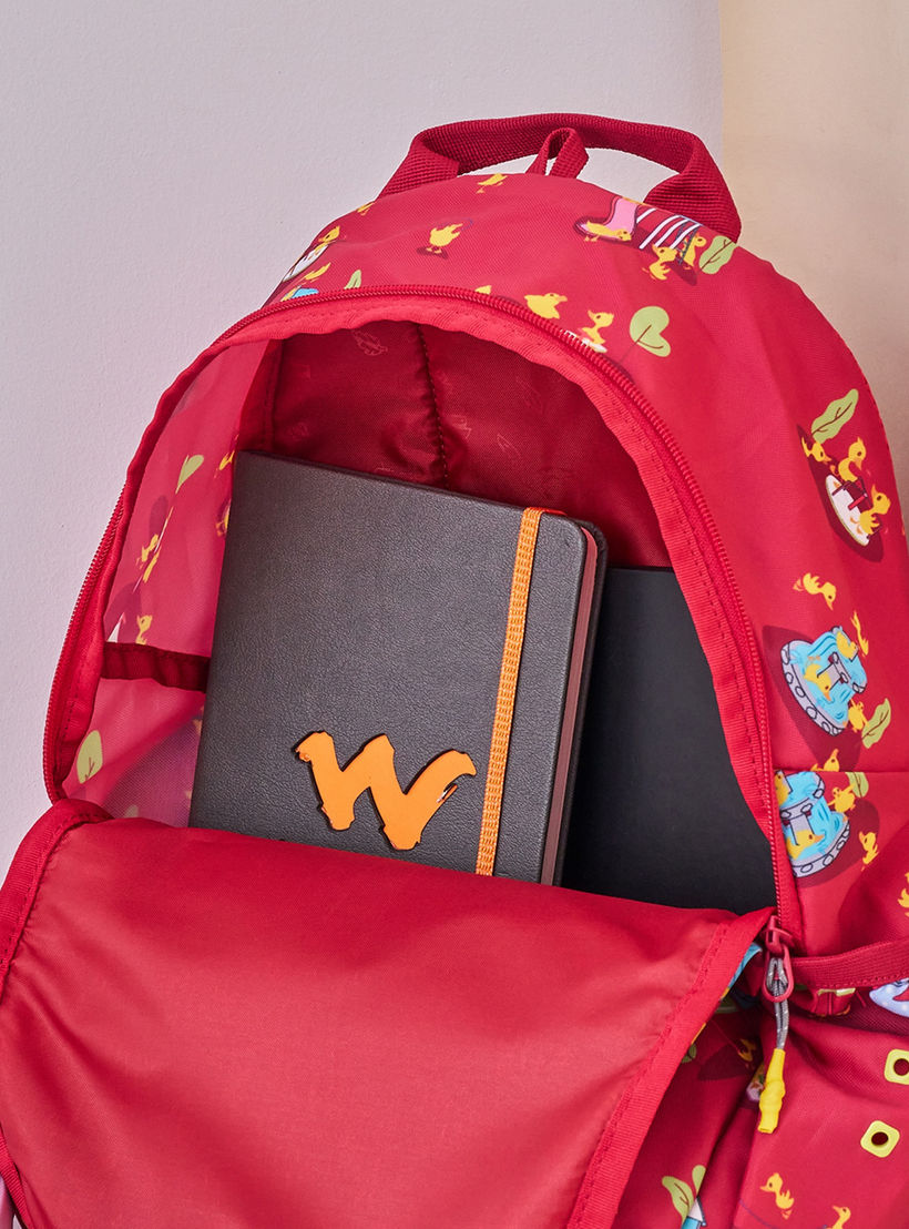 شنطة مدرسية بطبعات مع شنطة نقود صغيرة من وايلدكرافت - 19x19x41 سم-school-bagsandbackpacks-backpacks-image-11