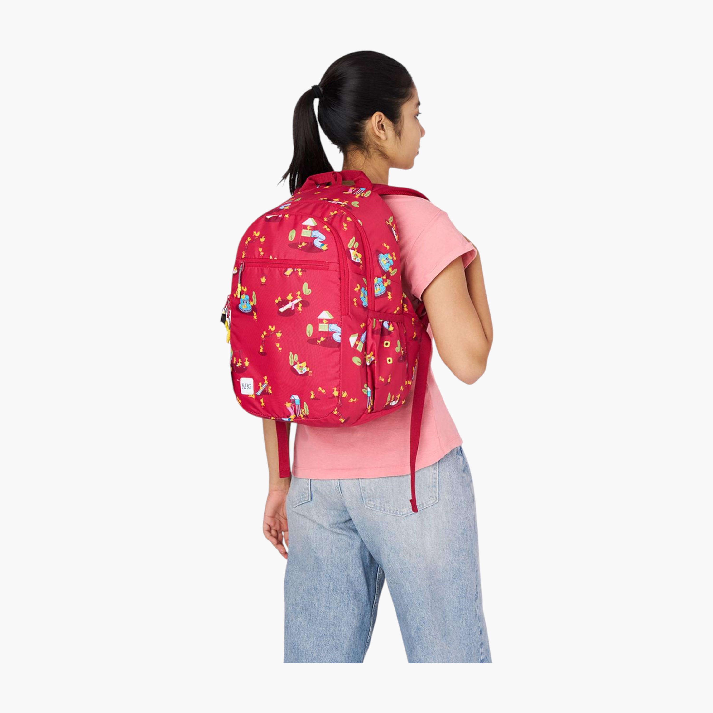 شنطة مدرسية بطبعات مع شنطة نقود صغيرة من وايلدكرافت - 19x19x41 سم-school-bagsandbackpacks-backpacks-image-4