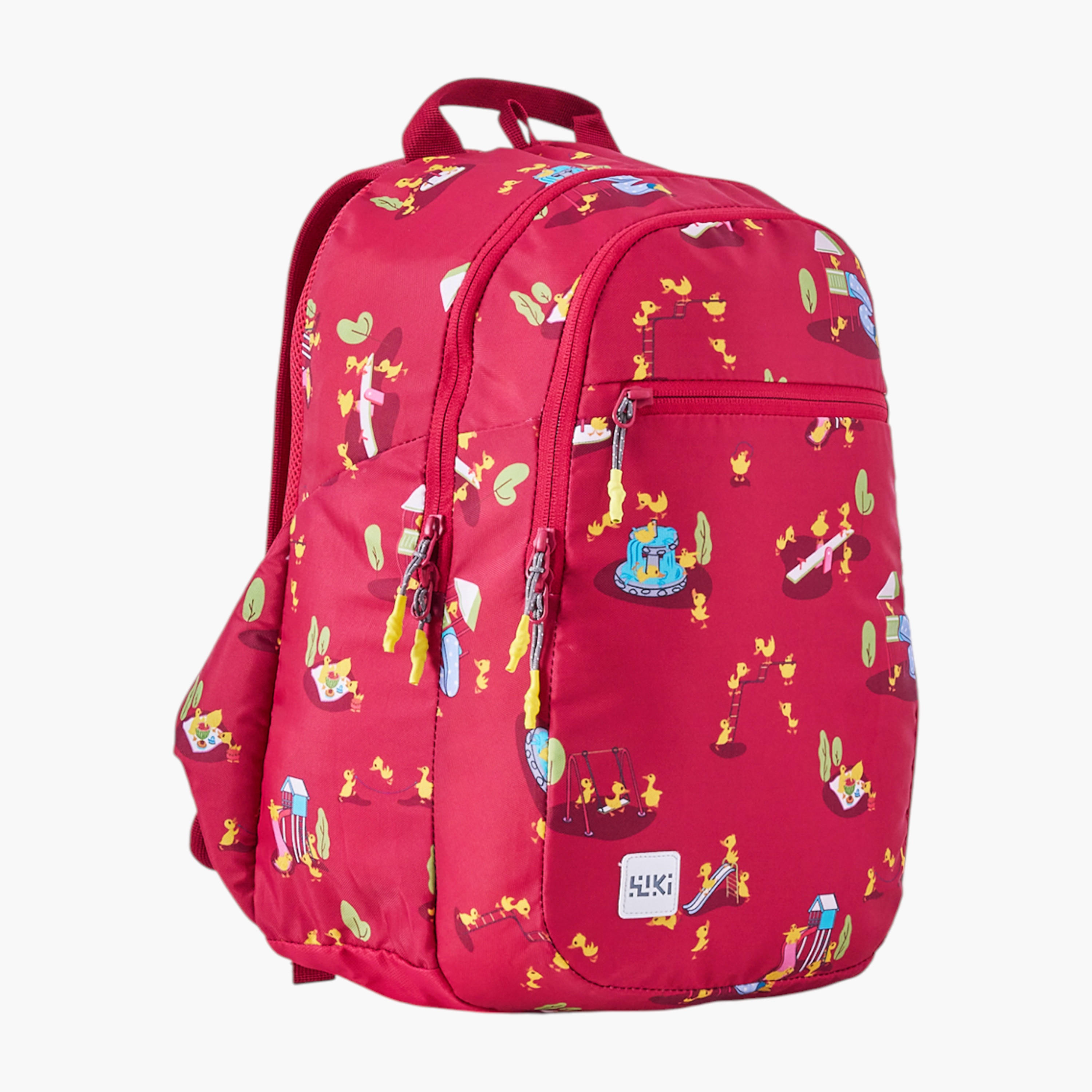شنطة مدرسية بطبعات مع شنطة نقود صغيرة من وايلدكرافت - 19x19x41 سم-school-bagsandbackpacks-backpacks-image-7