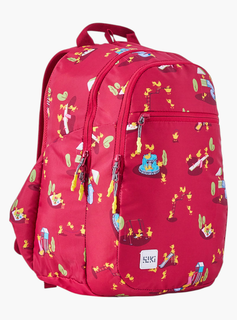 شنطة مدرسية بطبعات مع شنطة نقود صغيرة من وايلدكرافت - 19x19x41 سم-school-bagsandbackpacks-backpacks-image-7