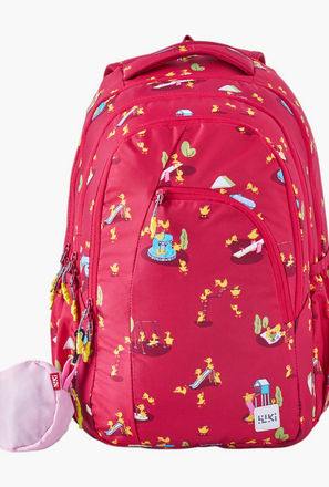 Wildcraft Wiki Printed School Backpack with Coin Pouch - 23x23x44 cms-school-image-1