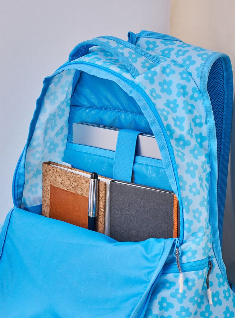 شنطة مدرسية بطبعات زهور مع شنطة نقود صغيرة من وايلدكرافت - 23×23×47 سم-school-bagsandbackpacks-backpacks-image-11