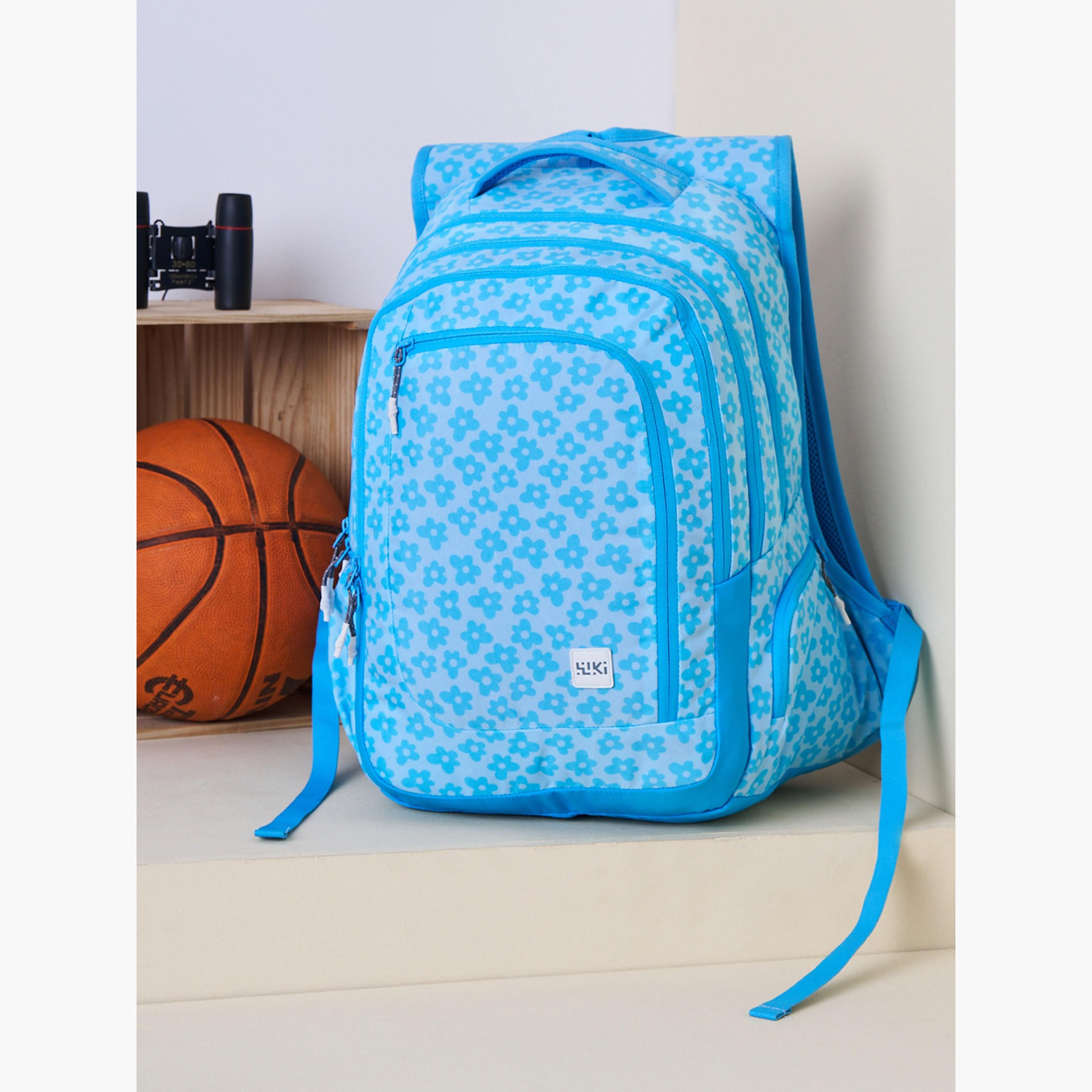 شنطة مدرسية بطبعات زهور مع شنطة نقود صغيرة من وايلدكرافت - 23×23×47 سم-school-bagsandbackpacks-backpacks-image-12
