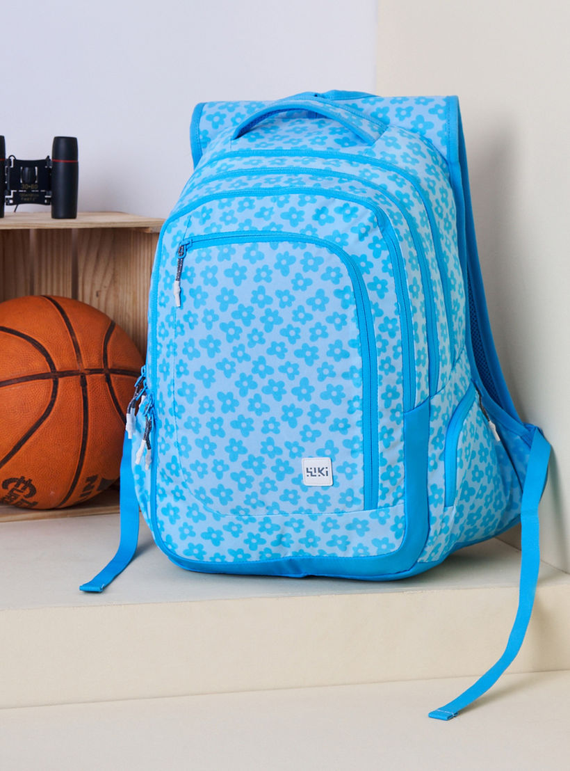 شنطة مدرسية بطبعات زهور مع شنطة نقود صغيرة من وايلدكرافت - 23×23×47 سم-school-bagsandbackpacks-backpacks-image-12