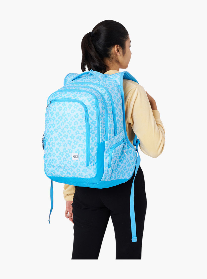 شنطة مدرسية بطبعات زهور مع شنطة نقود صغيرة من وايلدكرافت - 23×23×47 سم-school-bagsandbackpacks-backpacks-image-4