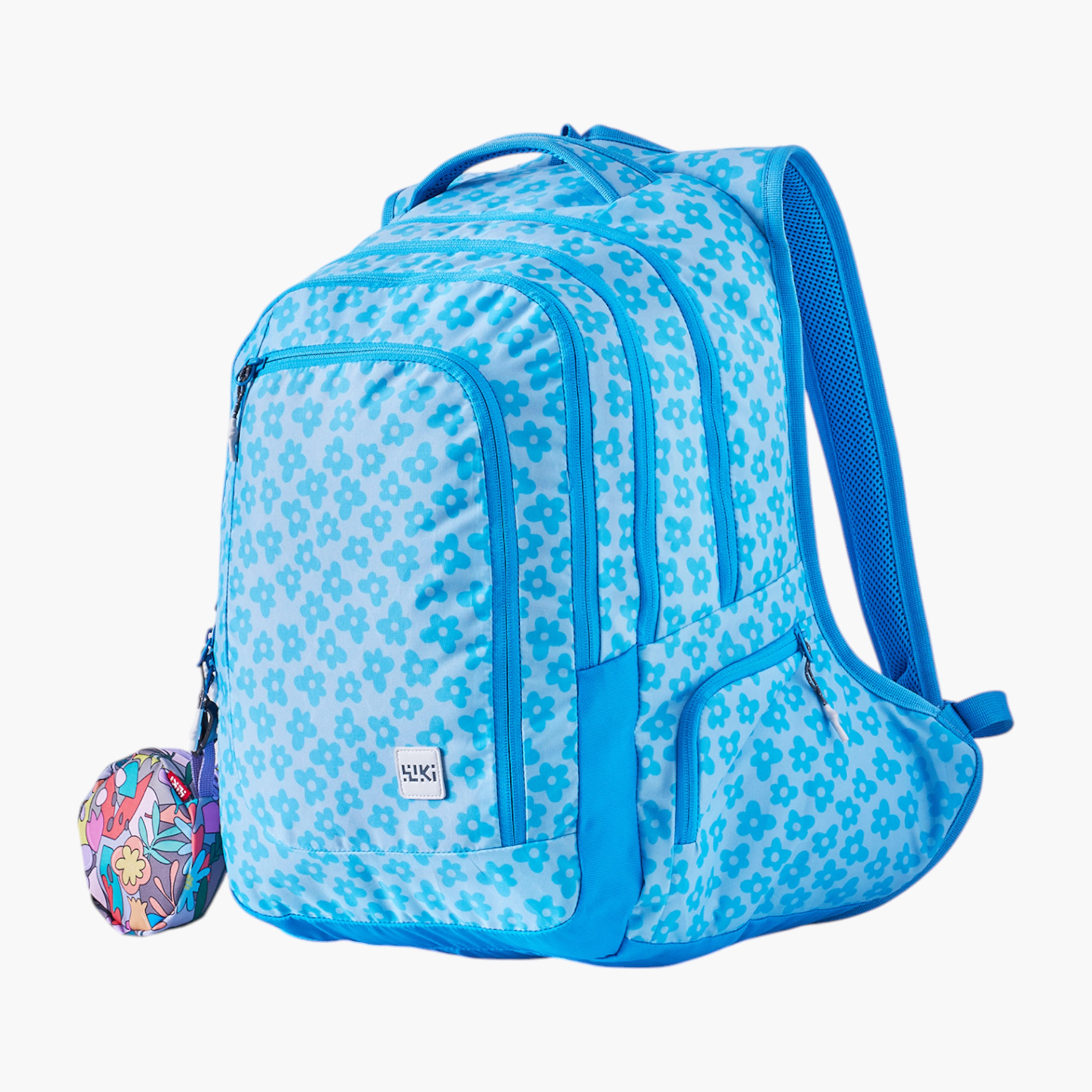شنطة مدرسية بطبعات زهور مع شنطة نقود صغيرة من وايلدكرافت - 23×23×47 سم-school-bagsandbackpacks-backpacks-image-6