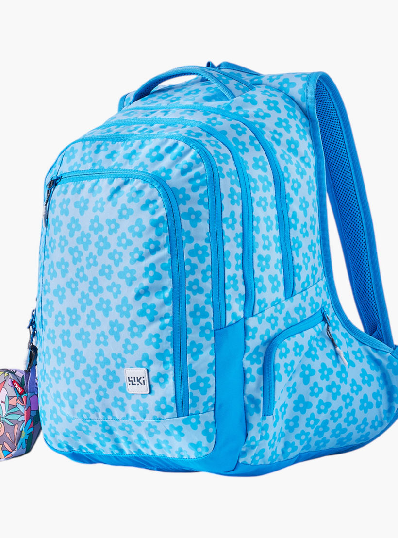 شنطة مدرسية بطبعات زهور مع شنطة نقود صغيرة من وايلدكرافت - 23×23×47 سم-school-bagsandbackpacks-backpacks-image-6