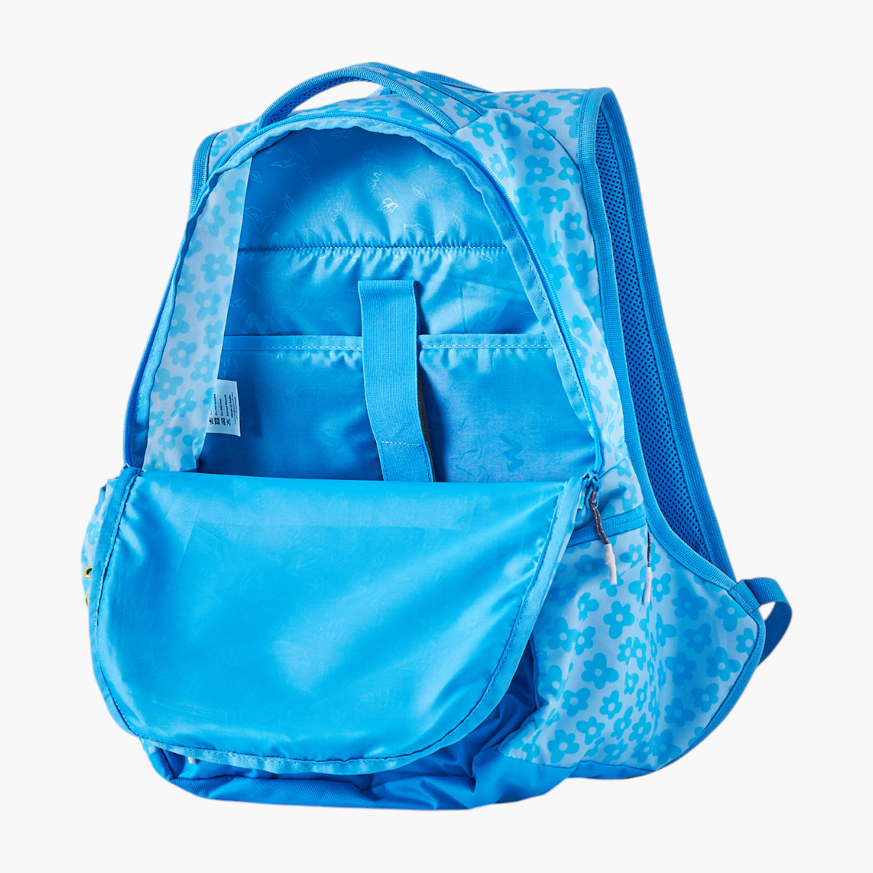 شنطة مدرسية بطبعات زهور مع شنطة نقود صغيرة من وايلدكرافت - 23×23×47 سم-school-bagsandbackpacks-backpacks-image-9