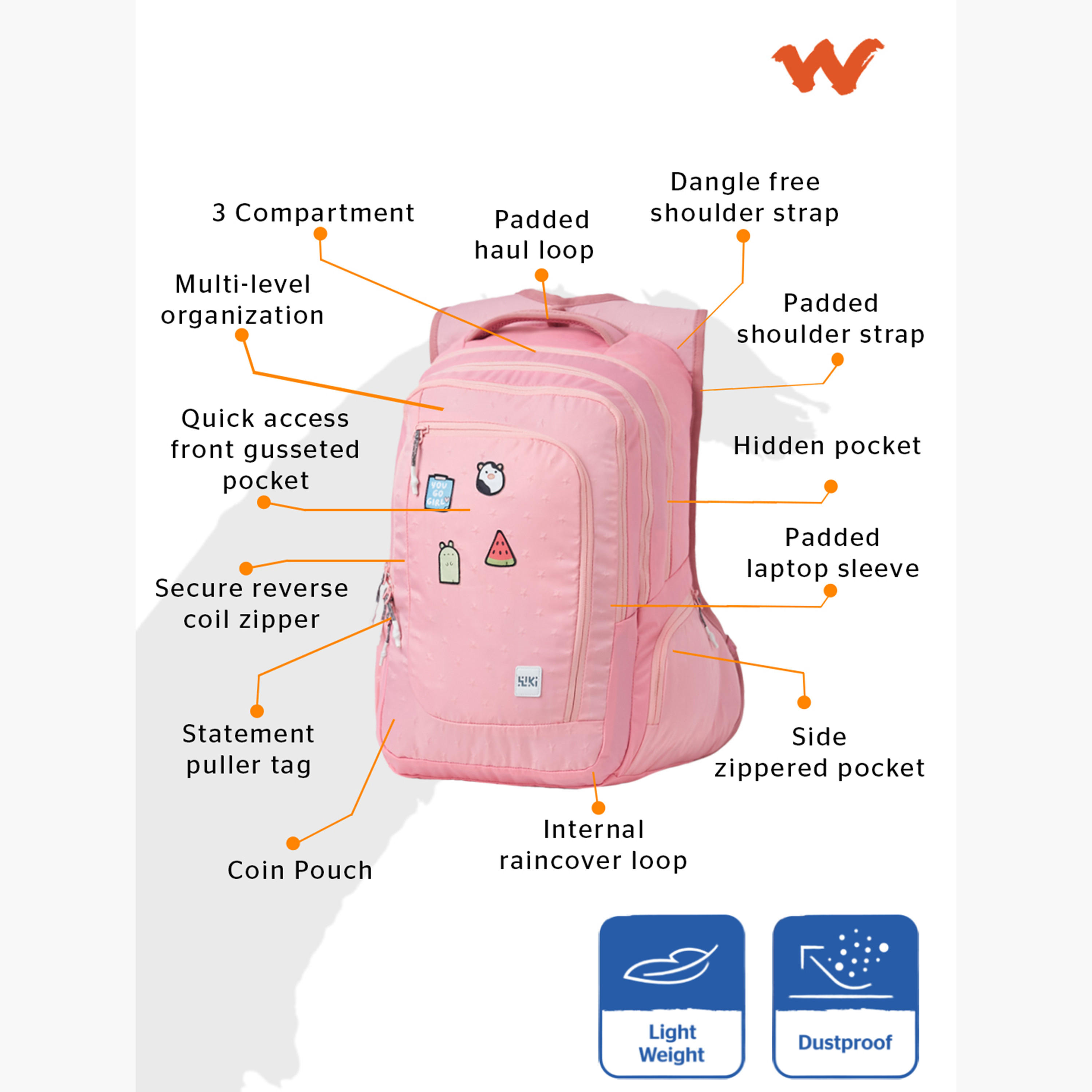 Wildcraft Wiki Printed School Backpack with Coin Pouch - 23x23x47 cms-school-bagsandbackpacks-backpacks-image-4