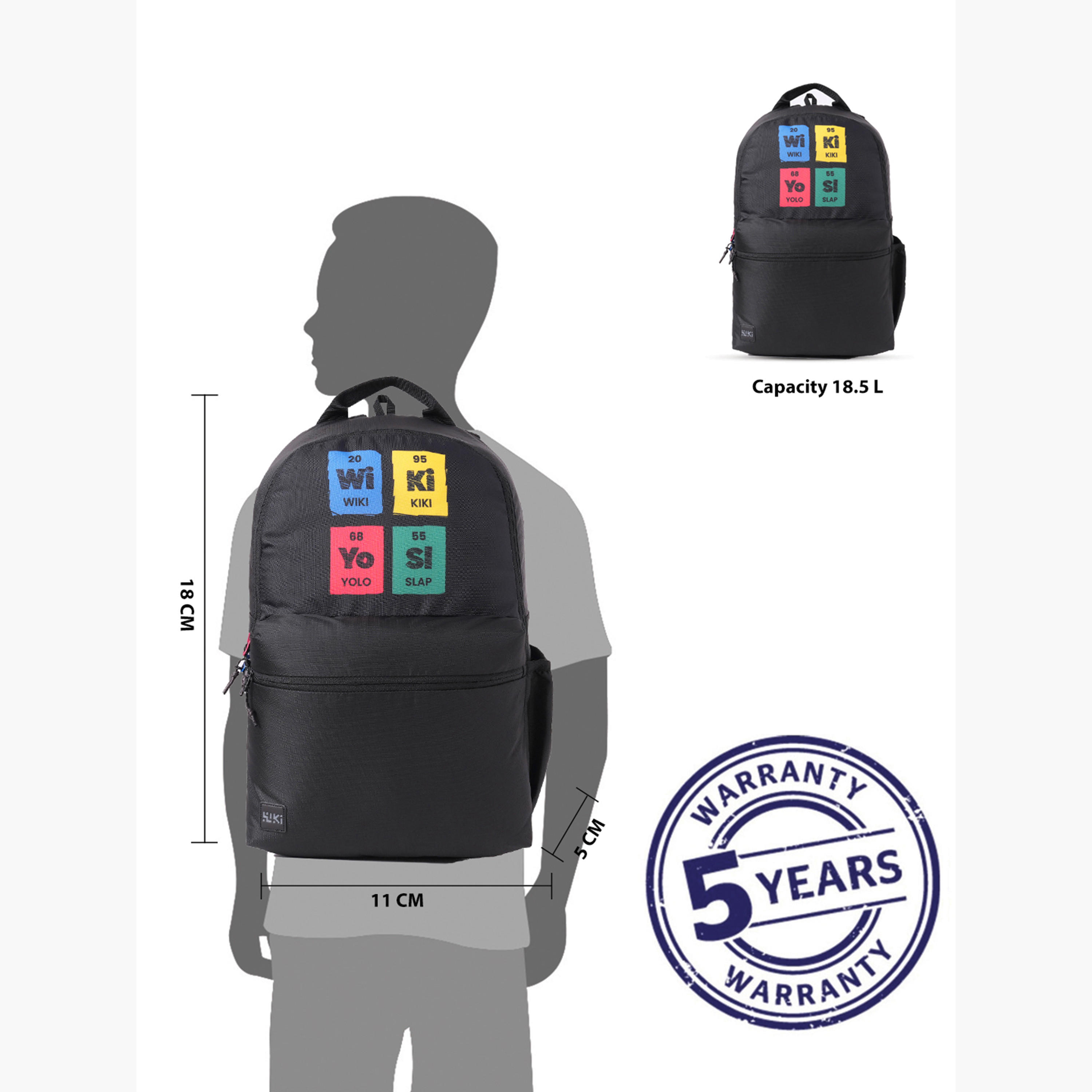 Wildcraft Wiki Printed School Backpack with Adjustable Shoulder Straps - 13x13x46 cms-school-bagsandbackpacks-backpacks-image-12