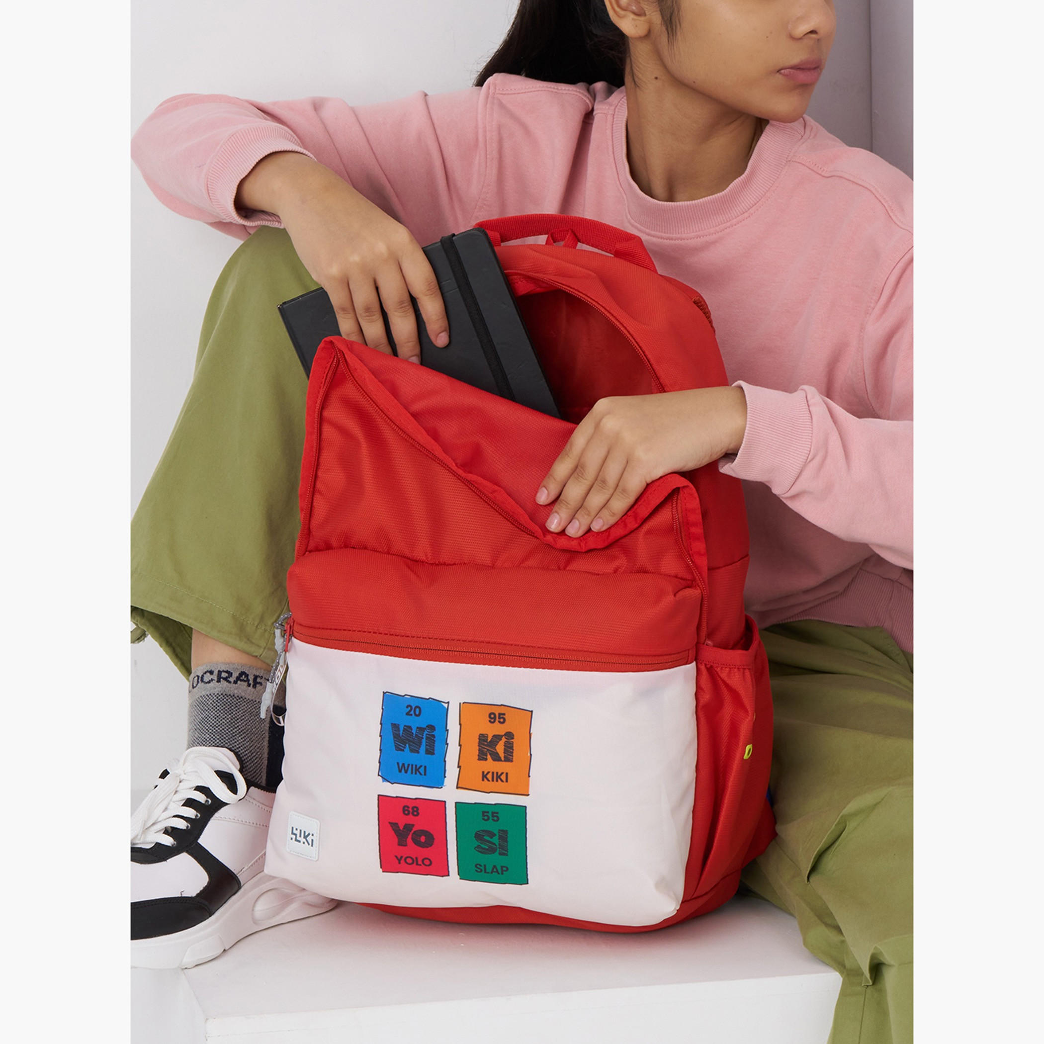 Wildcraft Wiki Colourblock Printed Backpack with Padded Straps - 5x11x18 cms-school-bagsandbackpacks-backpacks-image-4