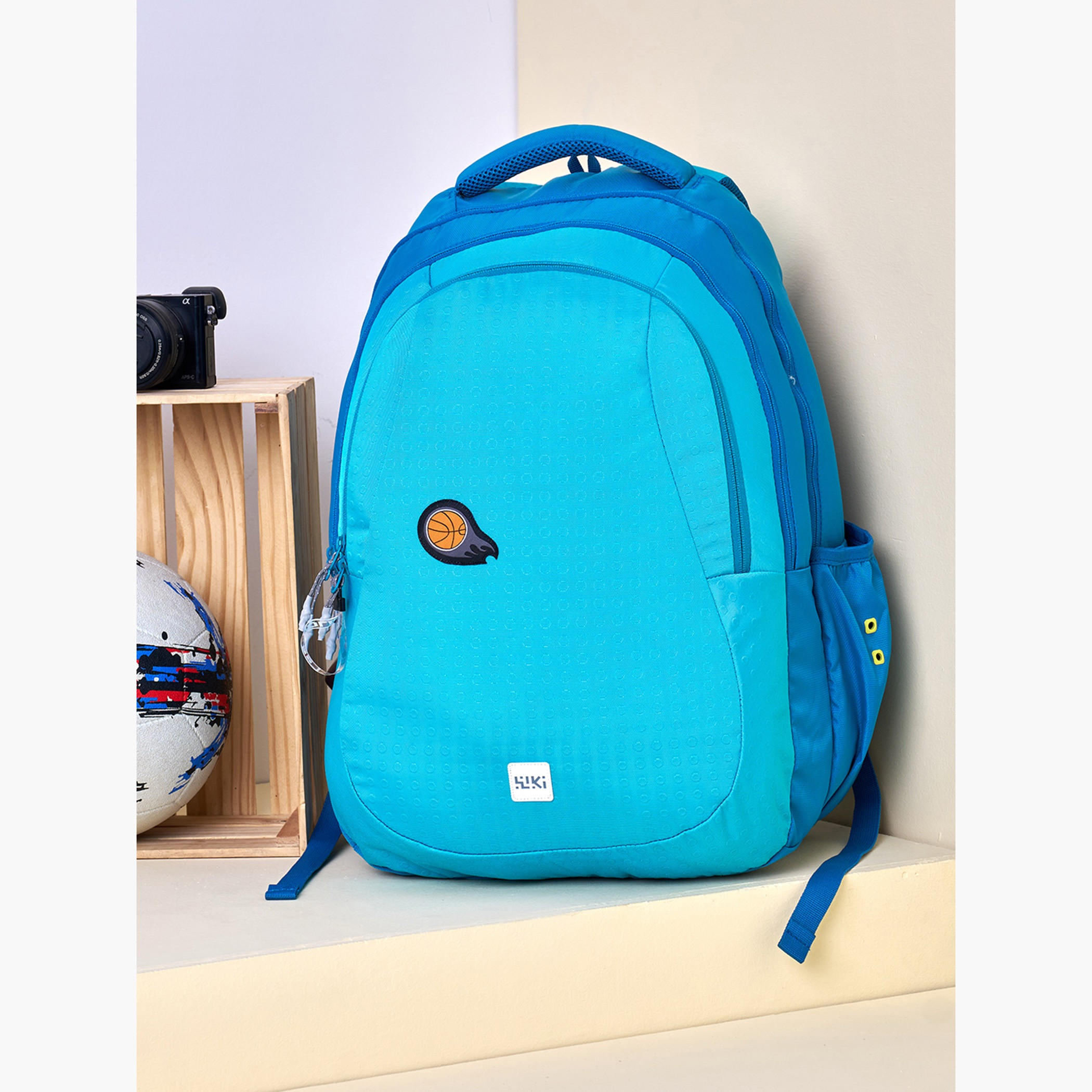 شنطة ظهر مدرسية بحمالات كتف قابلة للتعديل وطبعات من وايلد كرافت ويكي - 28x28x50 سم-school-bagsandbackpacks-backpacks-image-13