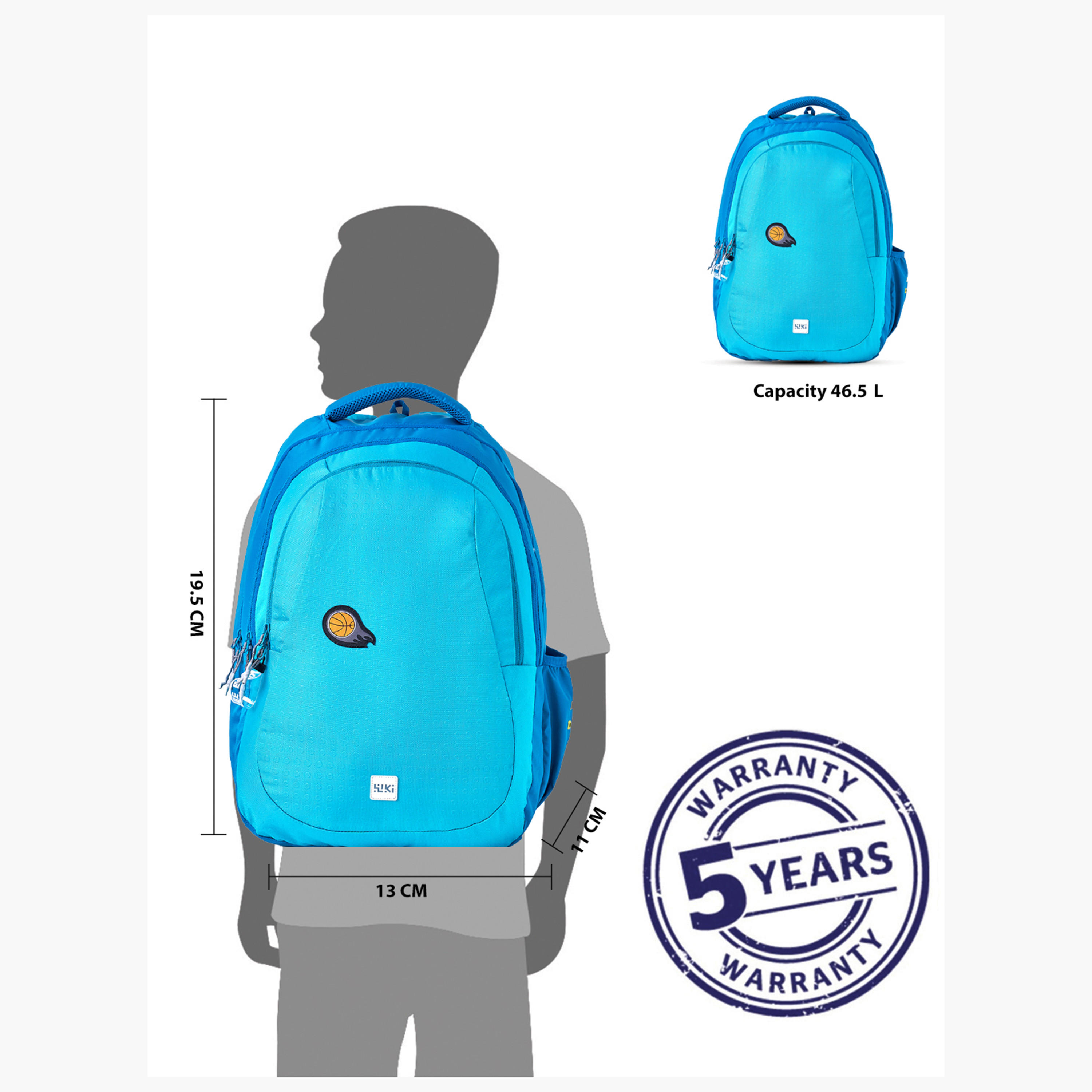 شنطة ظهر مدرسية بحمالات كتف قابلة للتعديل وطبعات من وايلد كرافت ويكي - 28x28x50 سم-school-bagsandbackpacks-backpacks-image-14