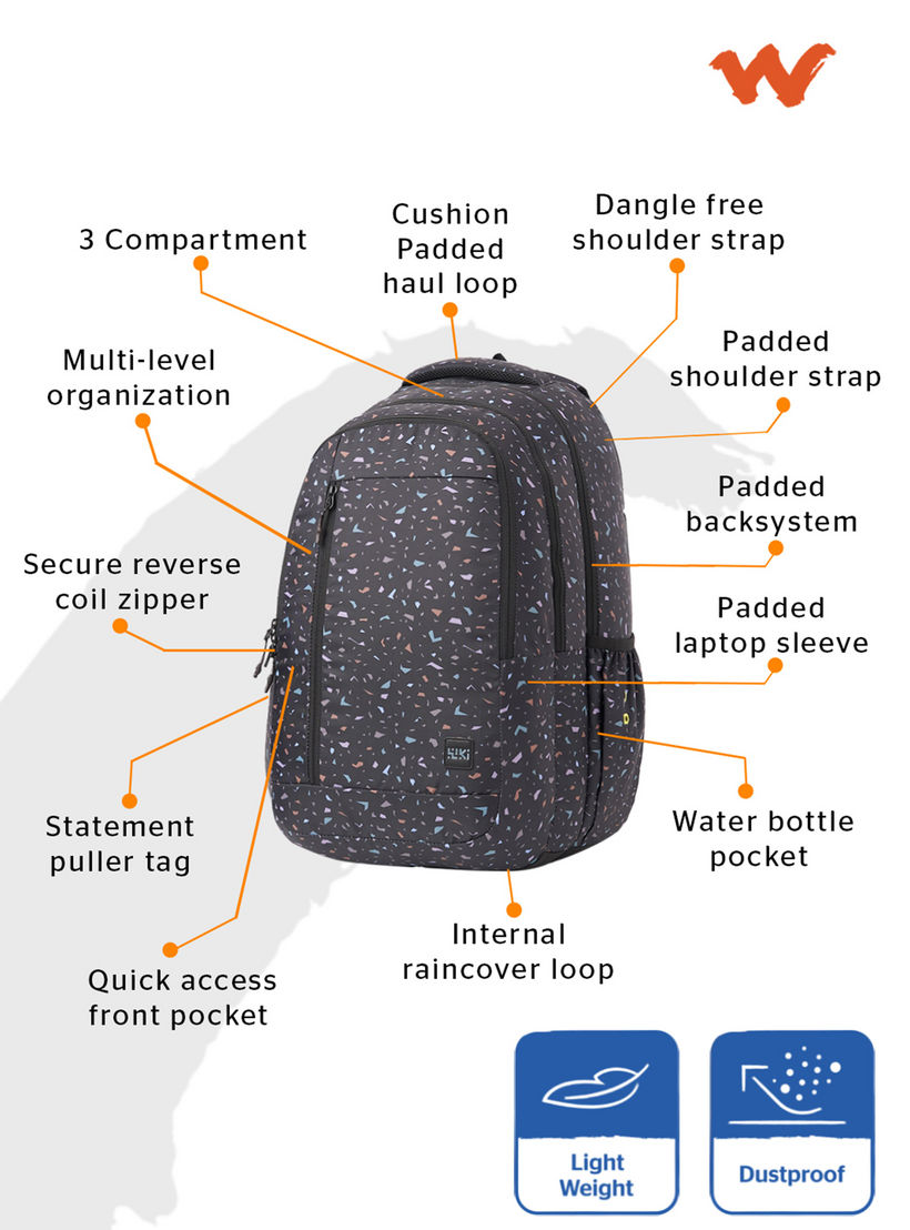 Wildcraft Wiki Printed School Backpack with Adjustable Shoulder Straps - 28x28x50 cms-school-bagsandbackpacks-backpacks-image-2