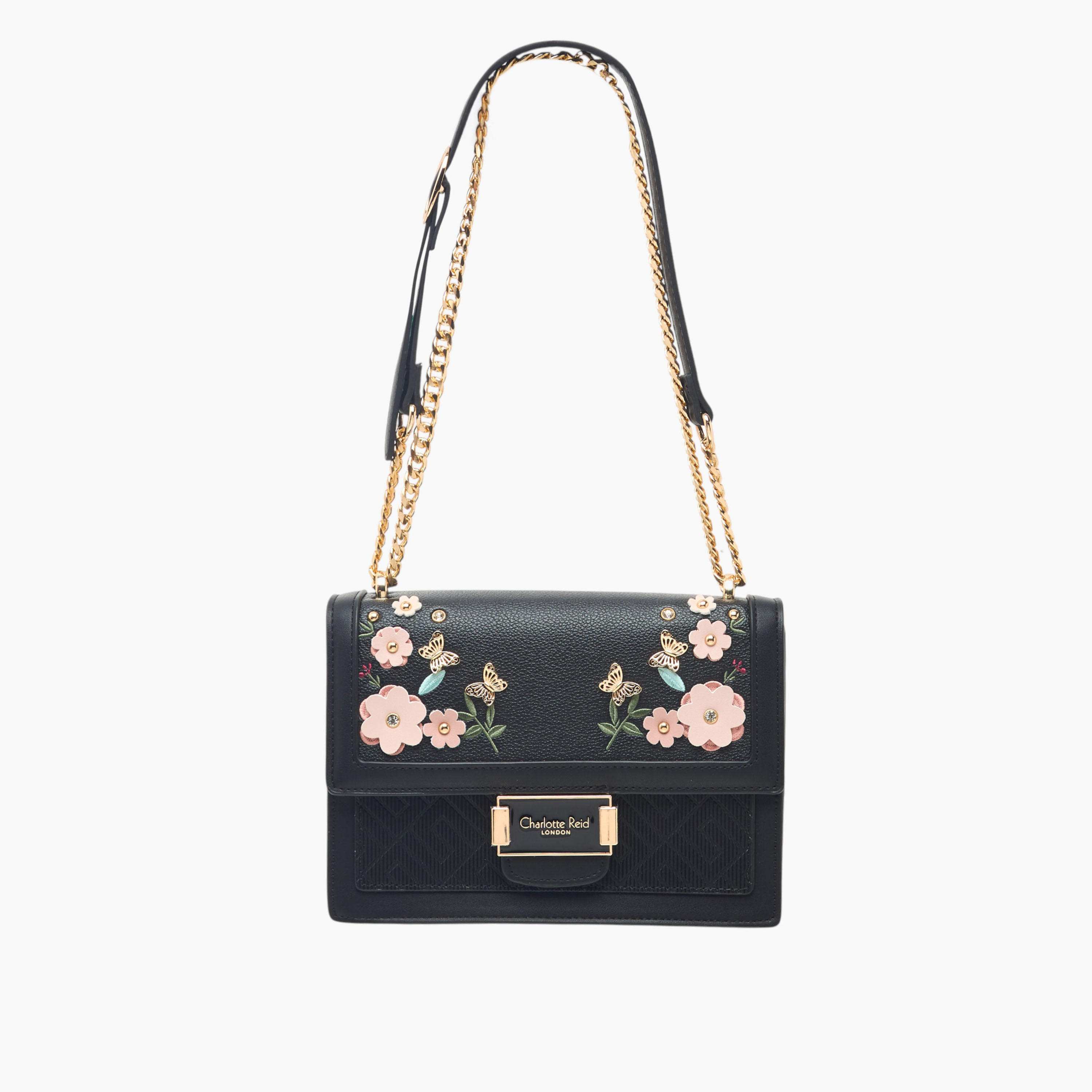 Charlotte Reid Embellished Crossbody Bag with Chain Strap-women-bagsandwallets-handbags-image-1