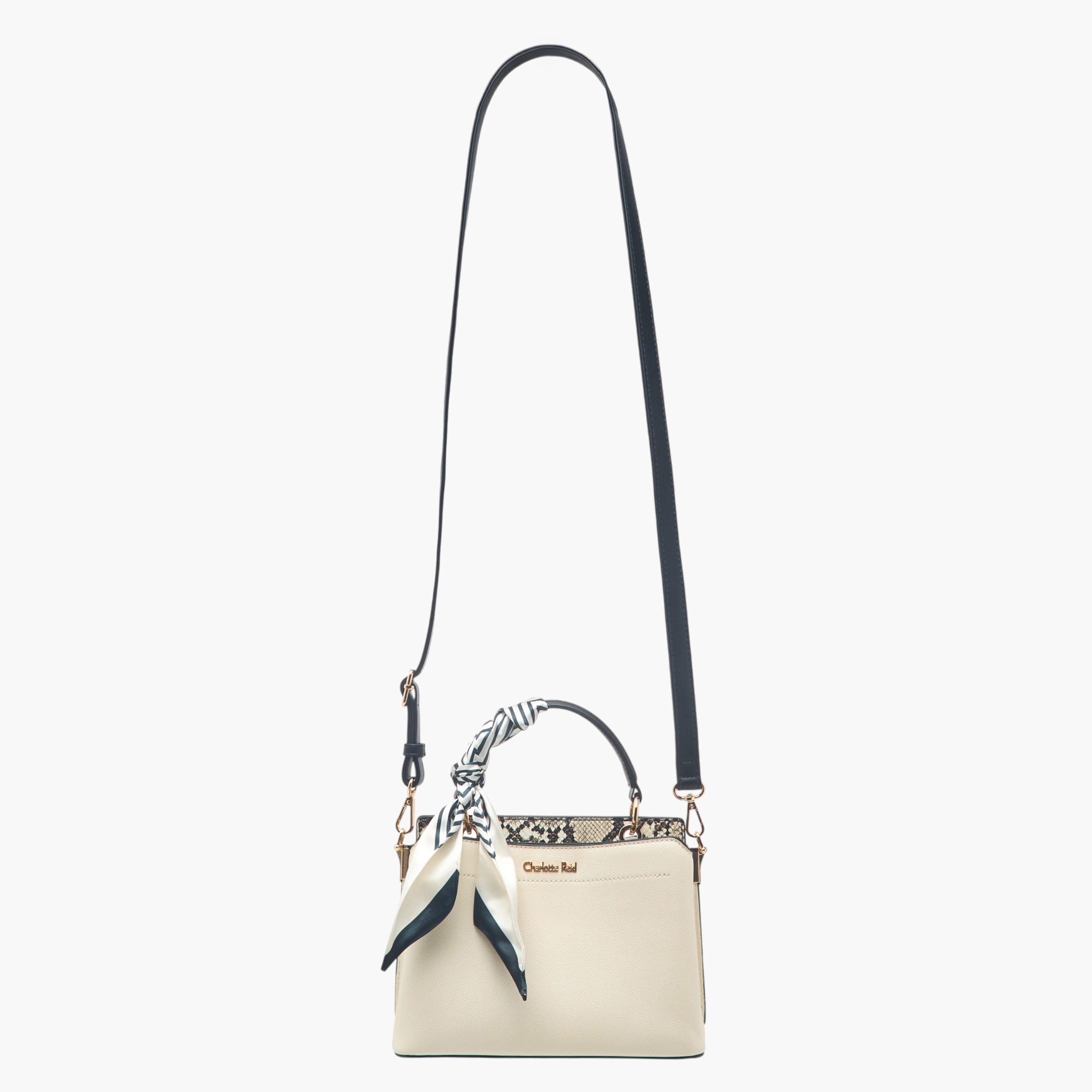 Charlotte Reid Scarf Accent Tote Bag with Detachable Strap-women-bagsandwallets-handbags-image-2