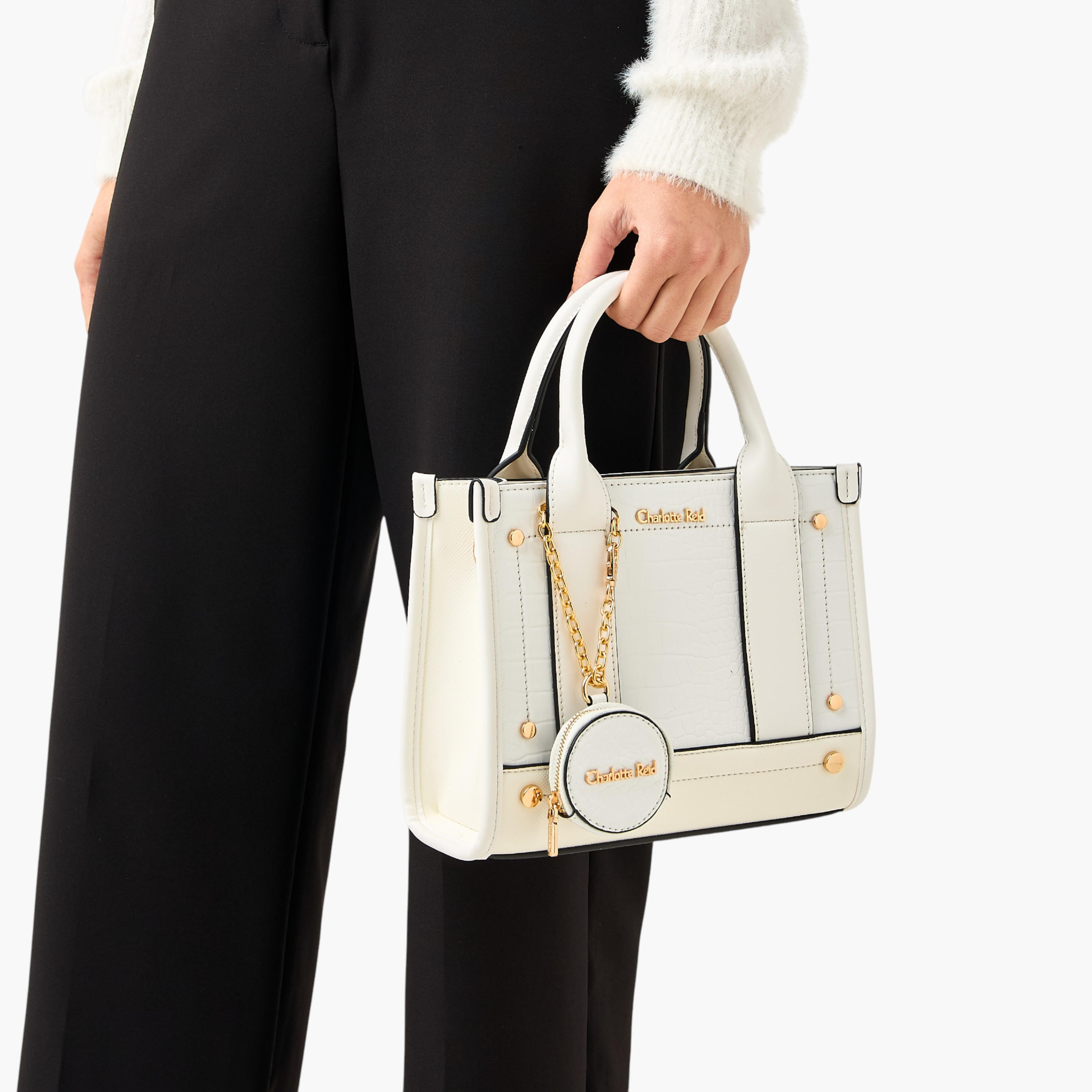 شنطة توت بارزة الملمس مع شنطة صغيرة من تشارلوت ريد-women-bagsandwallets-handbags-image-2