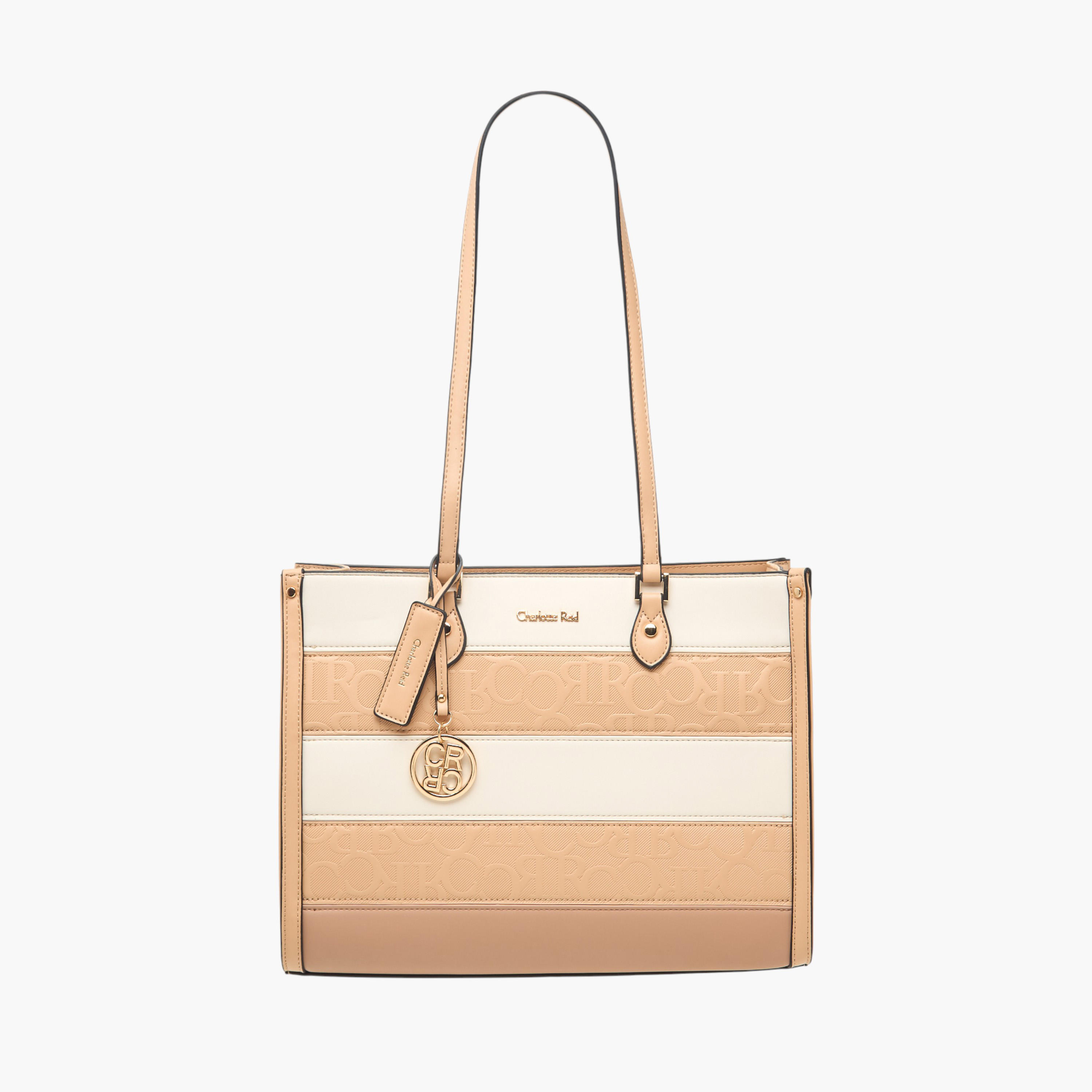 شنطة توت بألواح ومقبض مزدوج من تشارلوت ريد-women-bagsandwallets-handbags-image-1