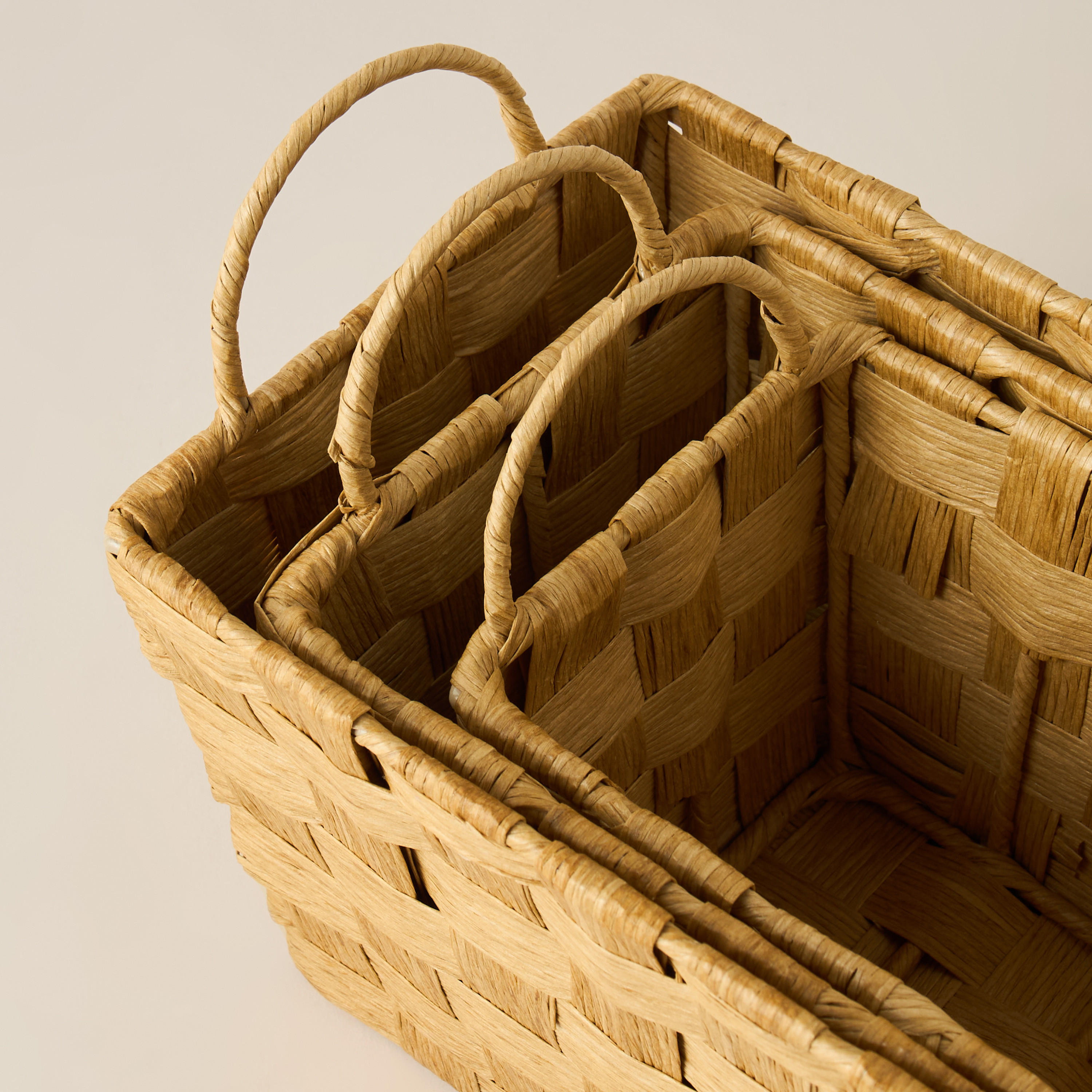 Weave Textured 3-Piece Storage Basket Set-household-storage-storagesolutions-storageboxesandbaskets-image-3