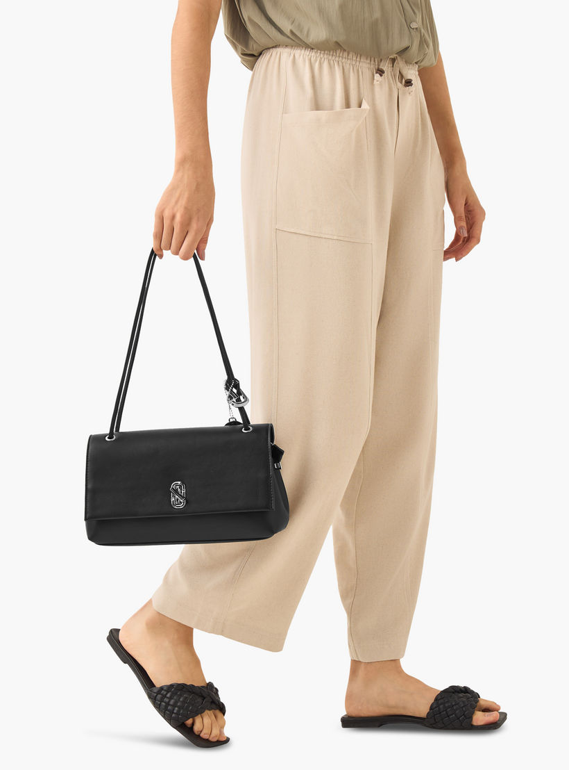 Marina Galanti Solid Crossbody Bag with Twist Lock Closure-women-bagsandwallets-handbags-image-8