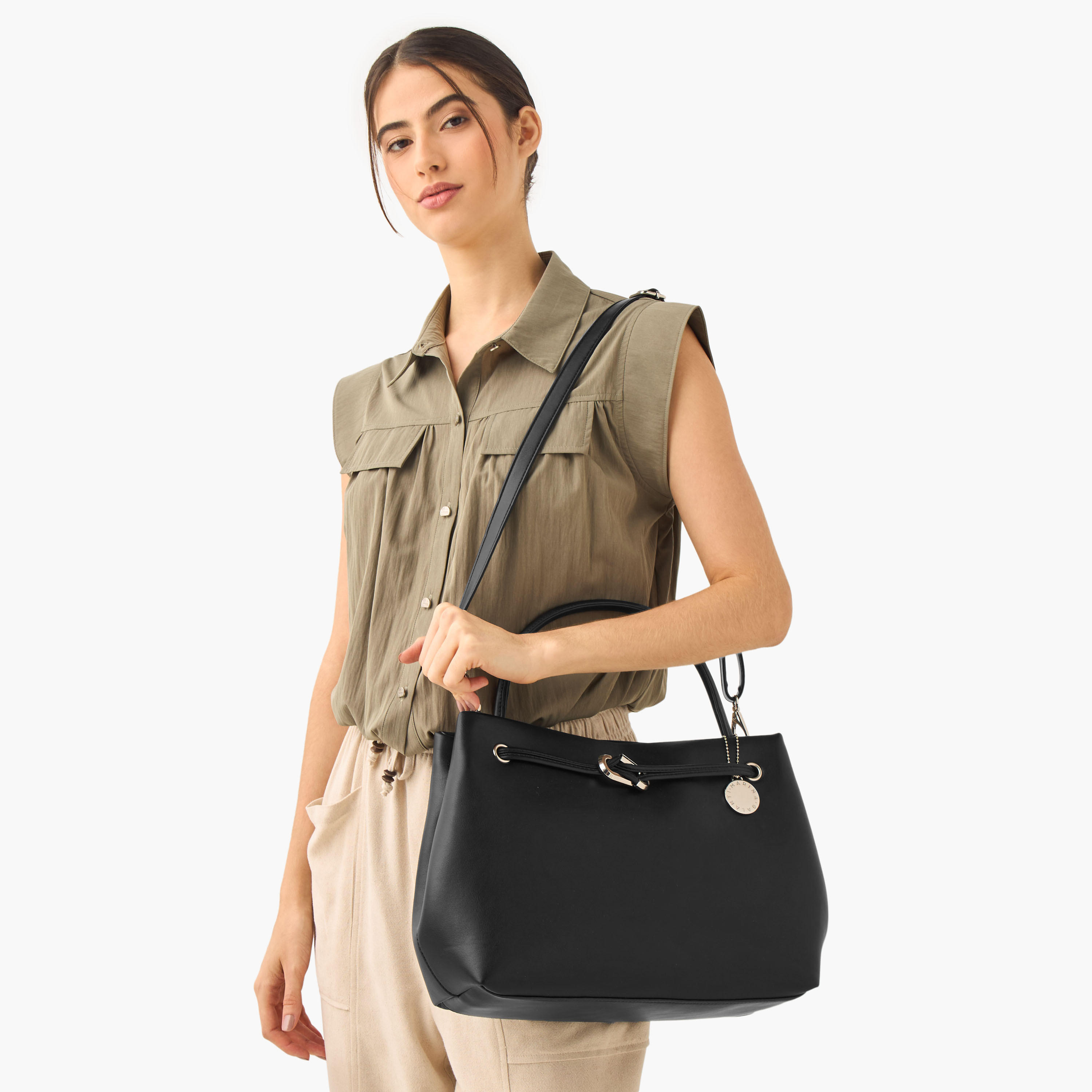 شنطة توتي سادة بسحاب إغلاق من مارينا جالانتي-women-bagsandwallets-handbags-image-2