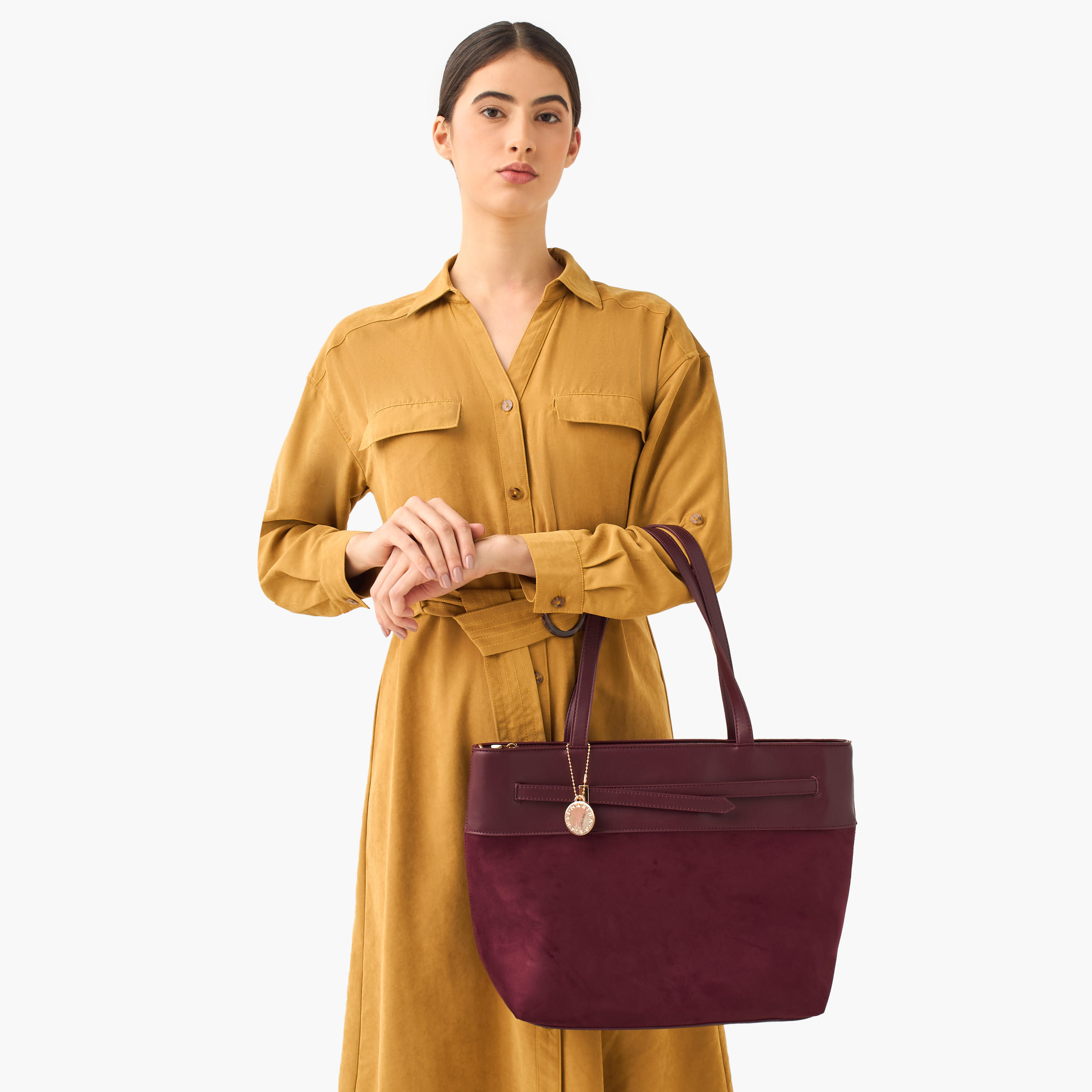 Marina Galanti Panelled Tote Bag with Detachable Strap-women-bagsandwallets-handbags-image-8