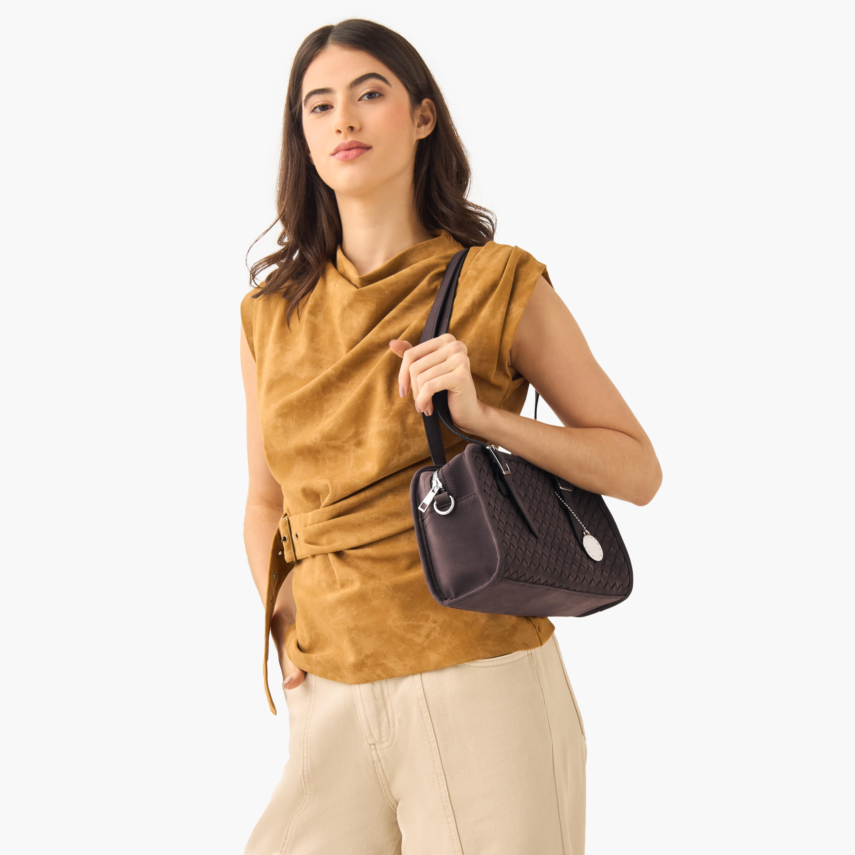 Marina Galanti Weave Textured Crossbody Bag with Detachable Strap-women-bagsandwallets-handbags-image-2