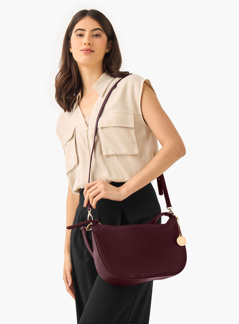 Marina Galanti Solid Baguette Bag with Zip Closure-women-bagsandwallets-handbags-image-2