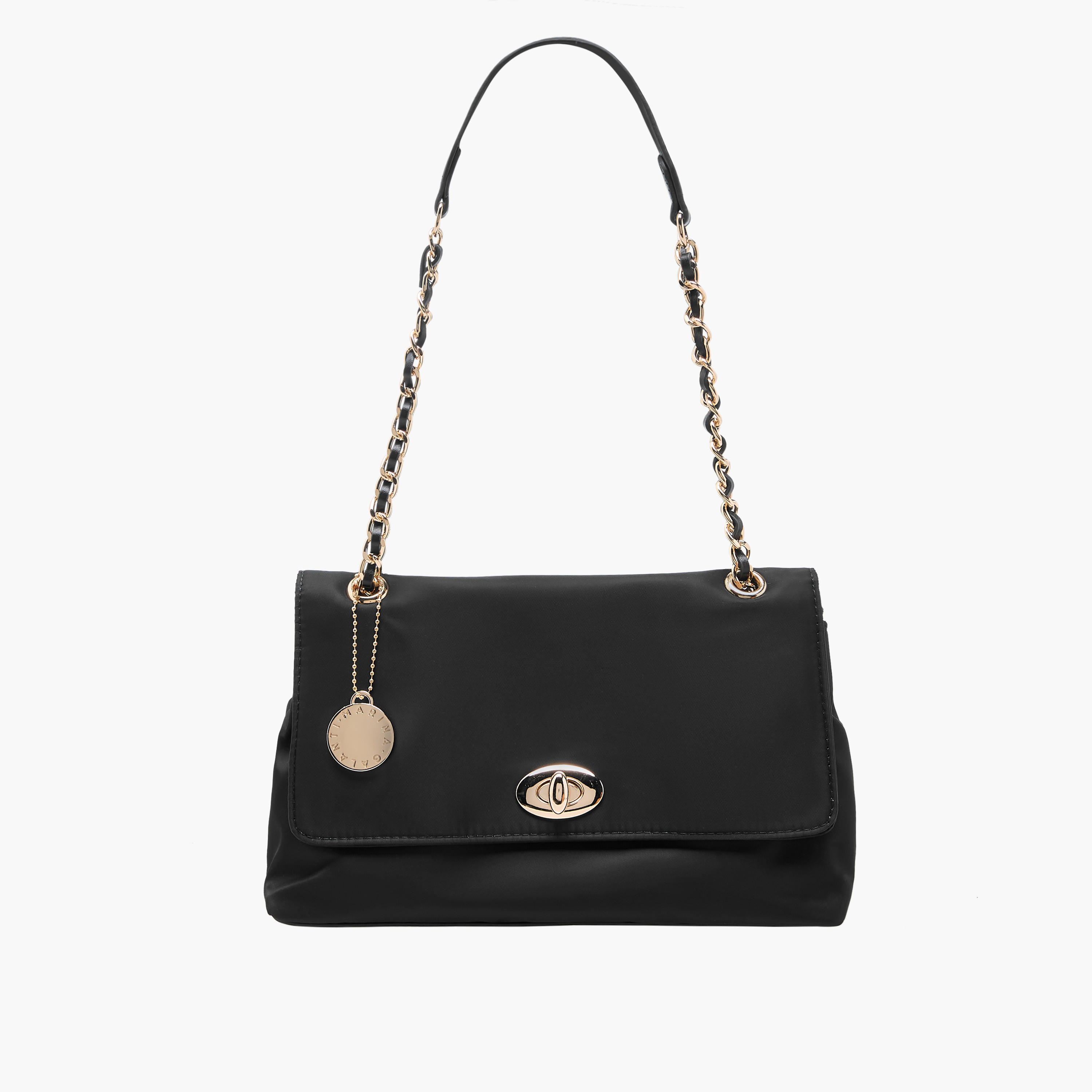 Marina Galanti Solid Crossbody Bag with Twist Lock Closure-women-bagsandwallets-handbags-image-1