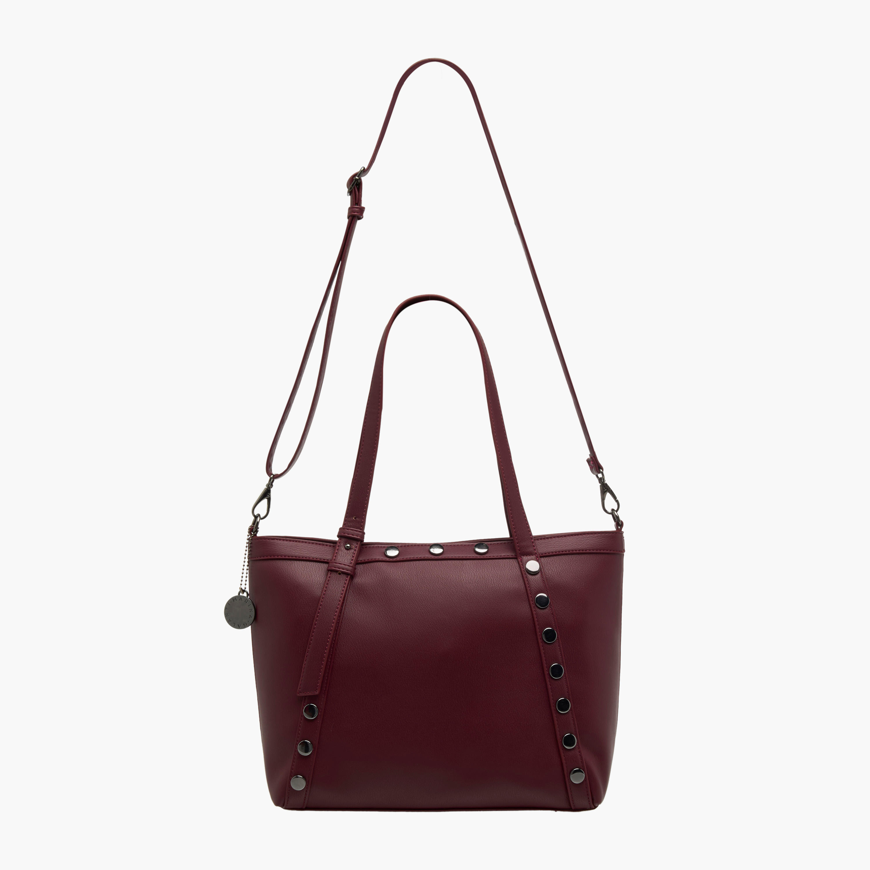 Marina Galanti Stud Detail Tote Bag with Zip Closure-women-bagsandwallets-handbags-image-3