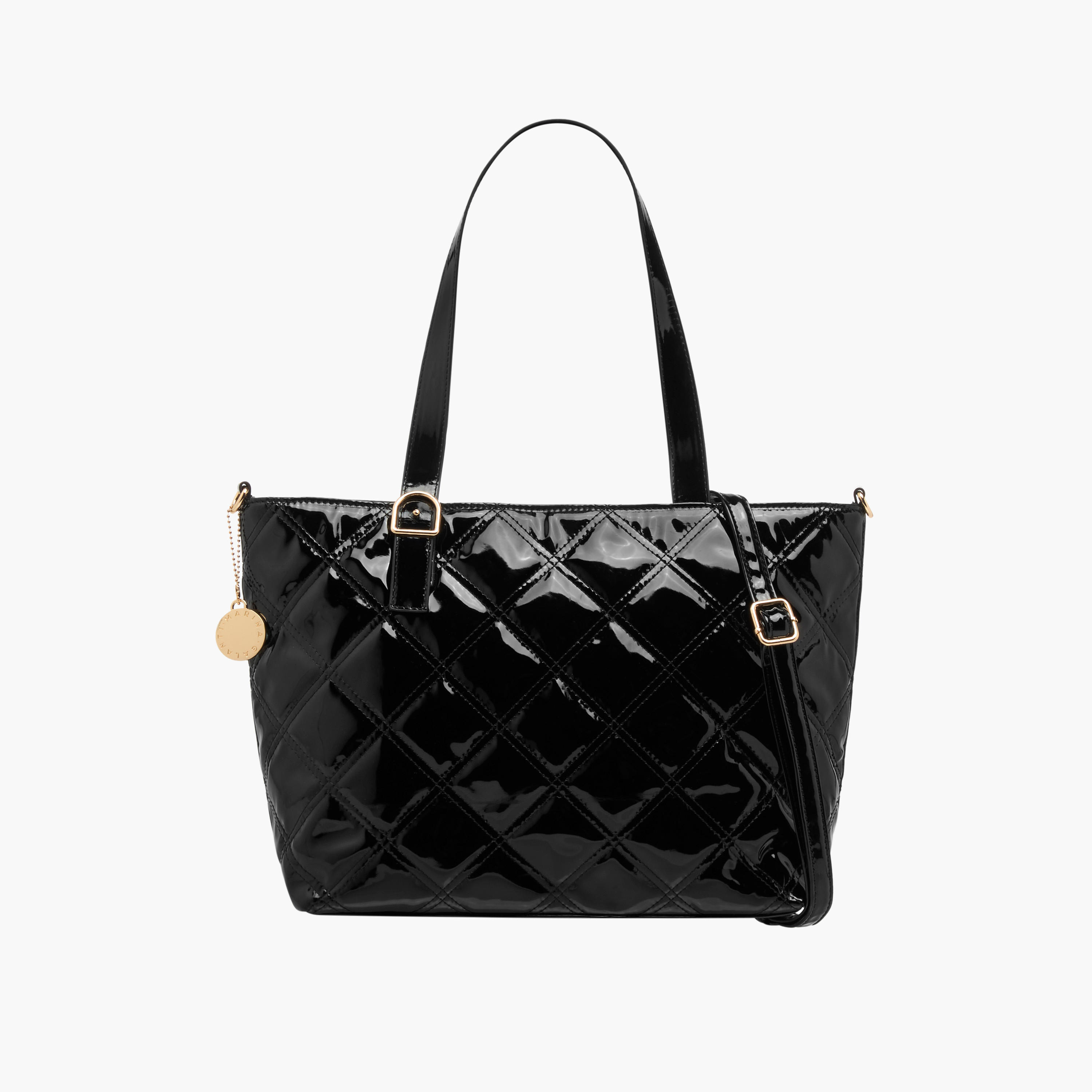 Marina Galanti Quilted Tote Bag with Detachable Strap-women-bagsandwallets-handbags-image-1