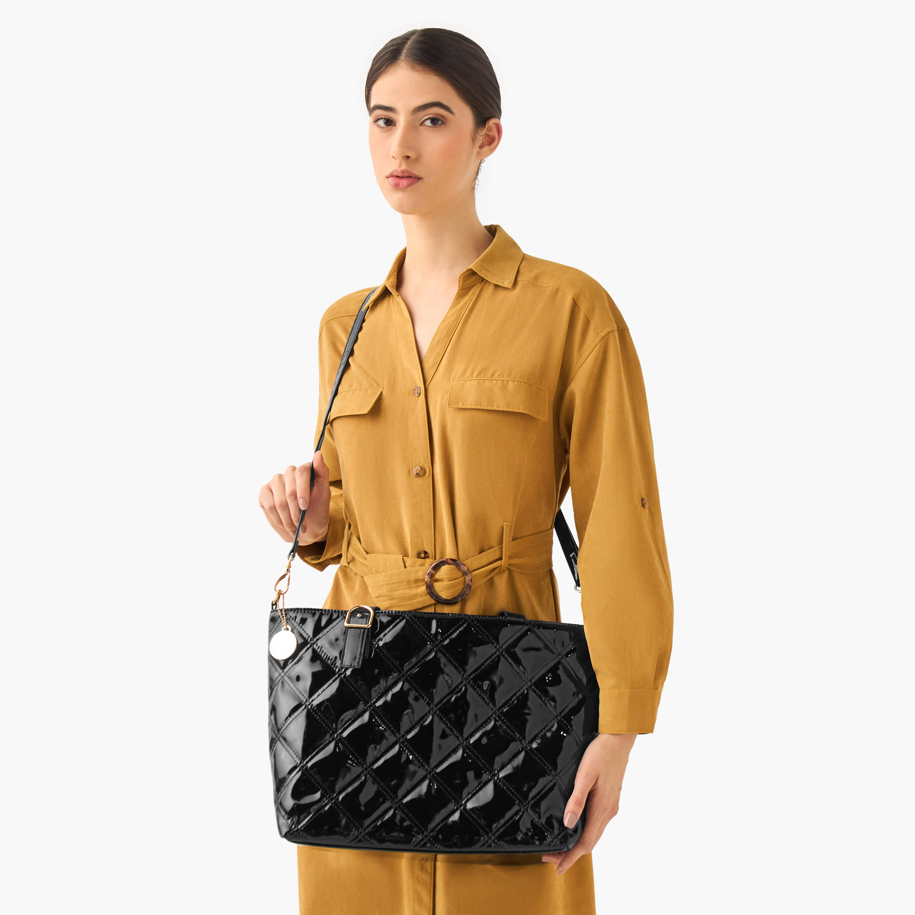 Marina Galanti Quilted Tote Bag with Detachable Strap-women-bagsandwallets-handbags-image-2