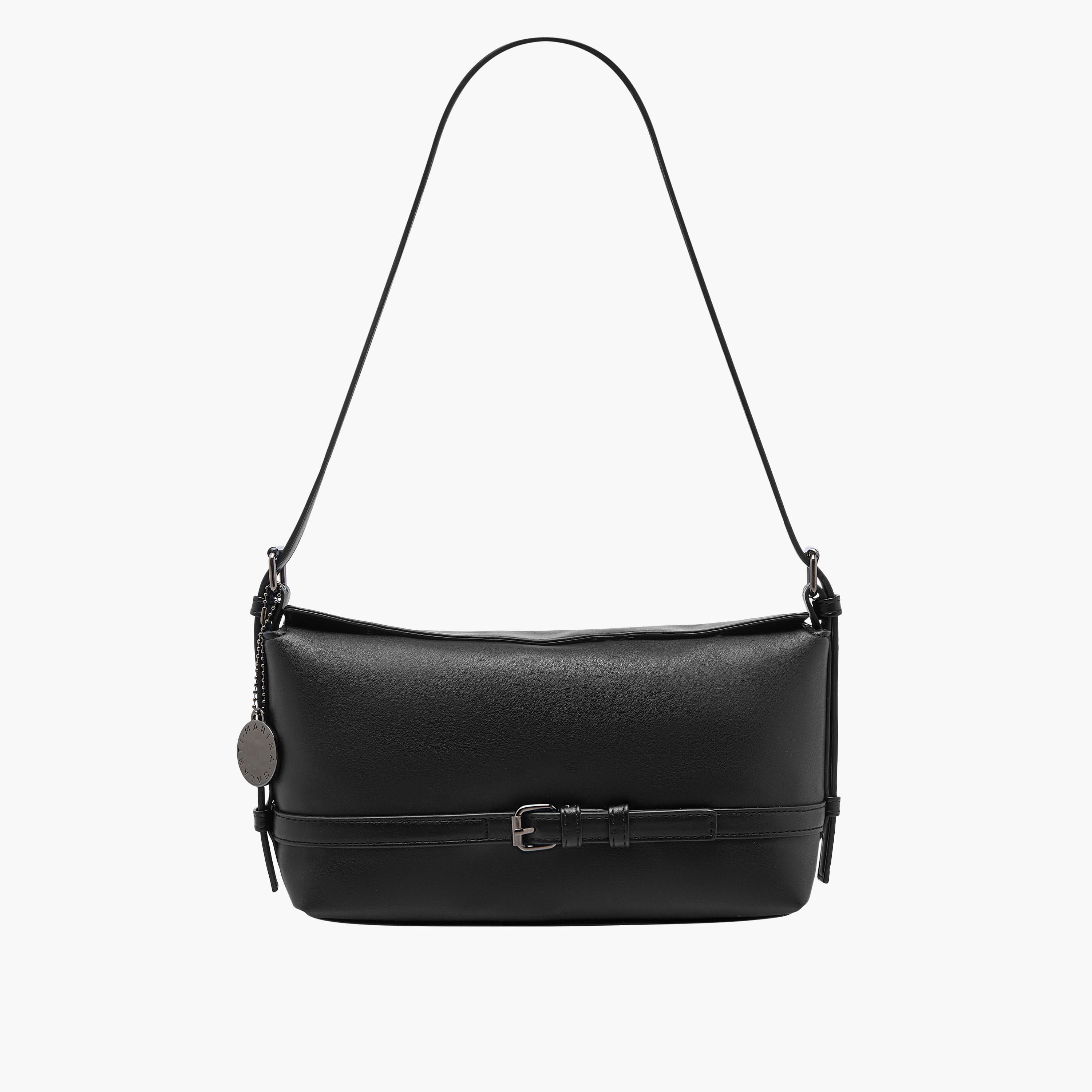 Marina Galanti Buckle Detail Shoulder Bag with Adjustable Strap-women-bagsandwallets-handbags-image-1