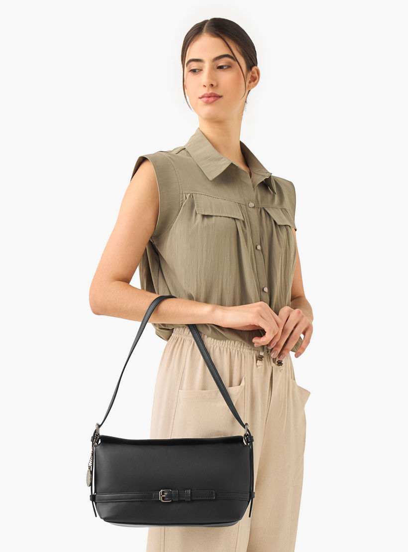 Marina Galanti Buckle Detail Shoulder Bag with Adjustable Strap-women-bagsandwallets-handbags-image-2
