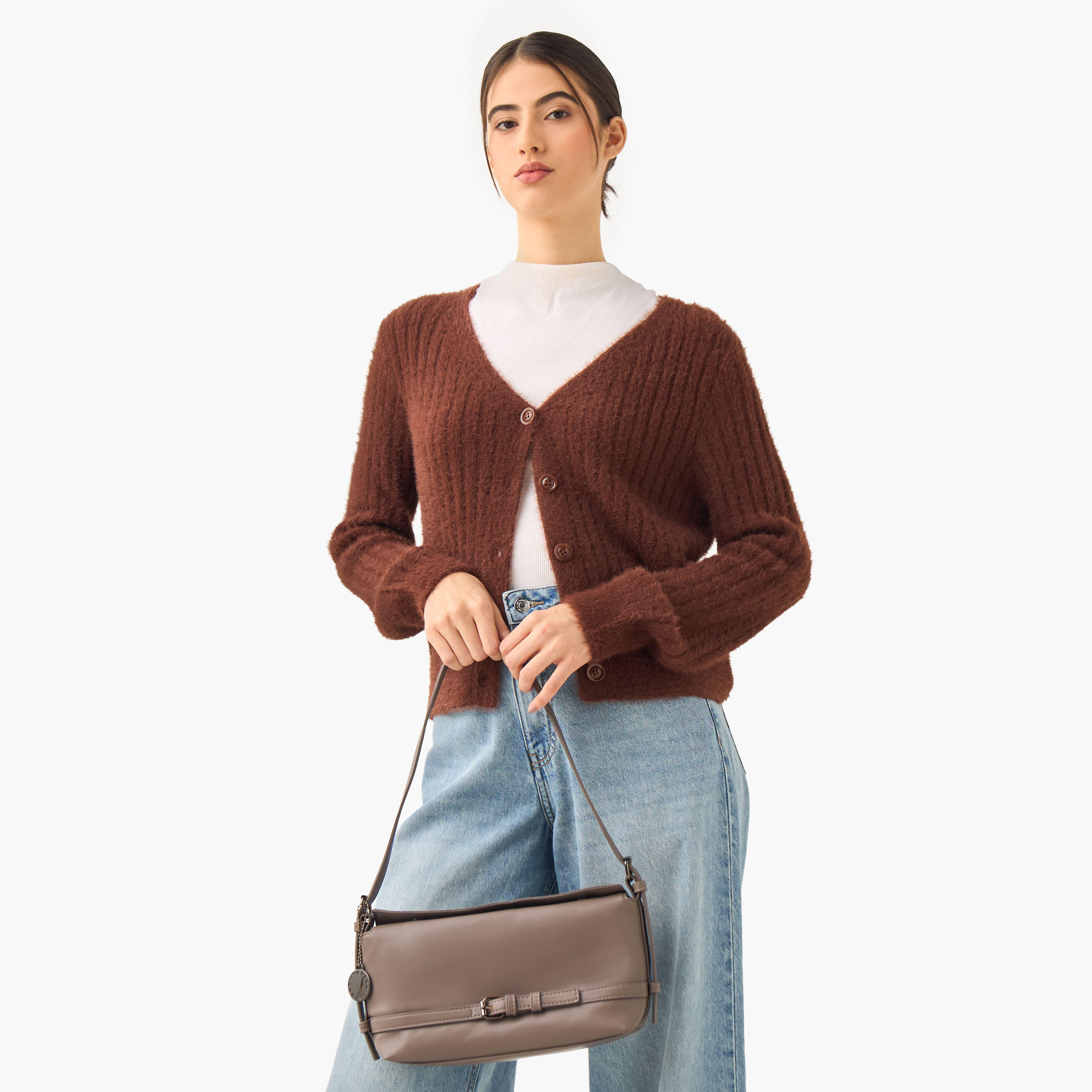 Marina Galanti Buckle Detail Crossbody Bag with Adjustable Strap-women-bagsandwallets-handbags-image-2