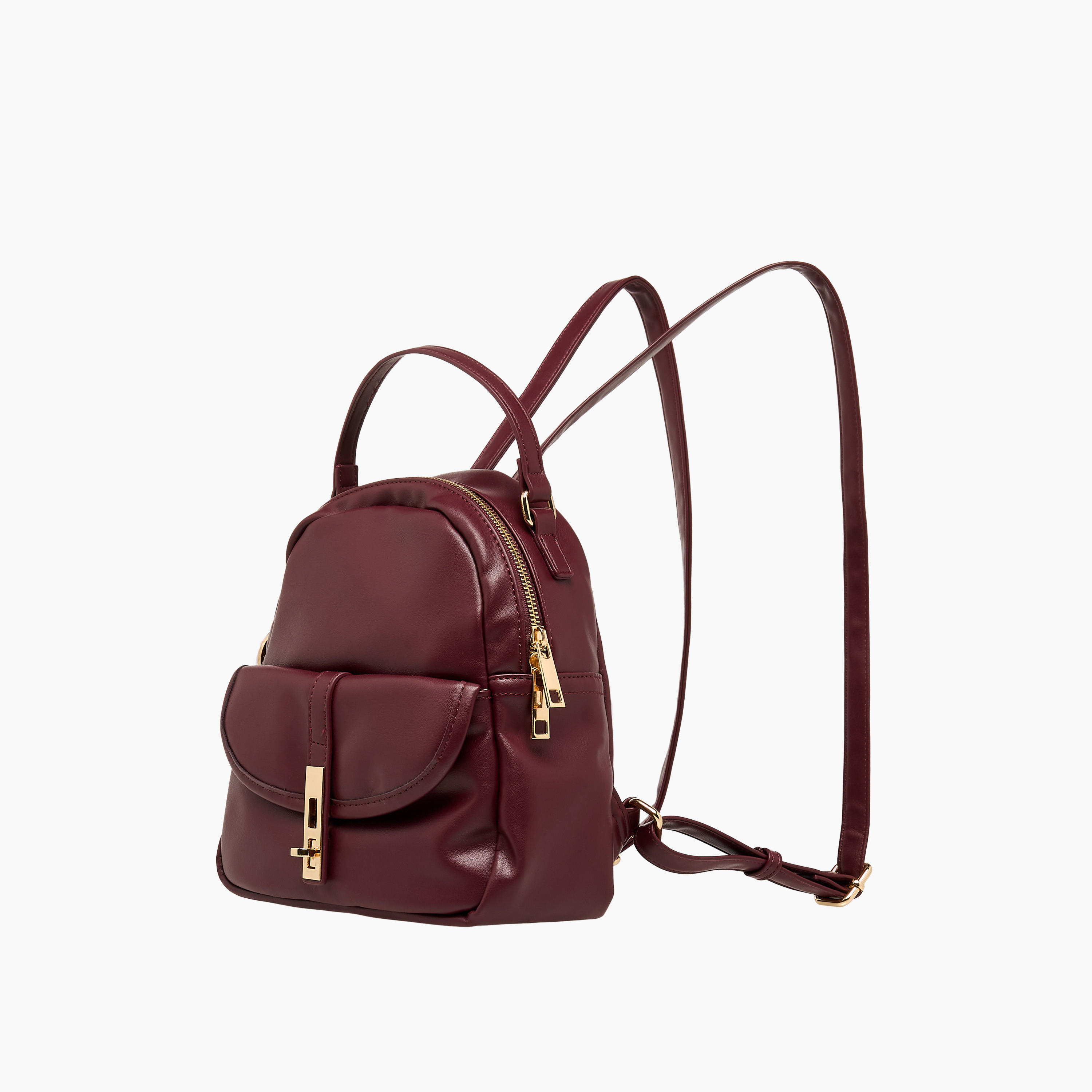 Marina Galanti Solid Backpack with Adjustable Straps-women-bagsandwallets-backpacks-image-3