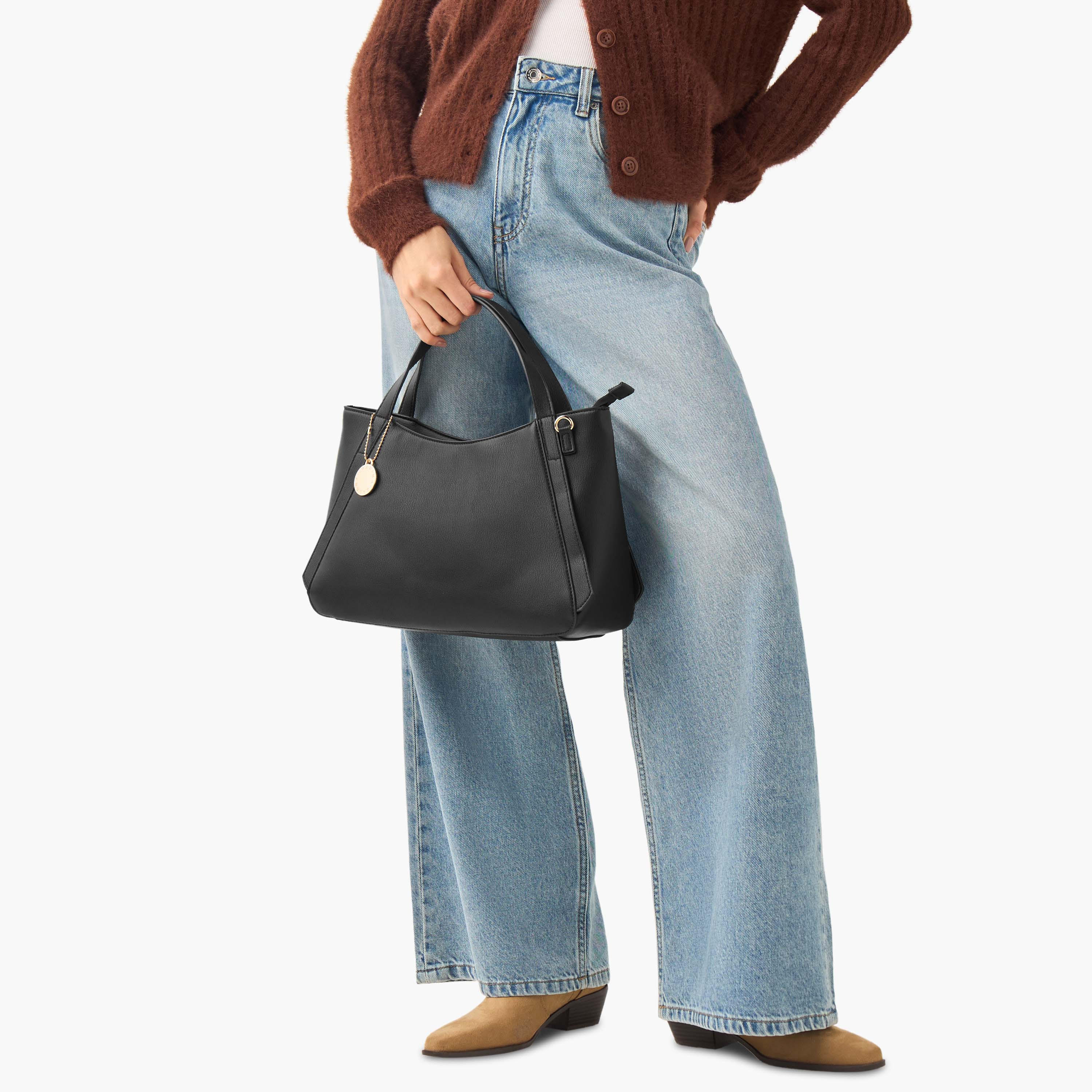Marina Galanti Textured Tote Bag with Adjustable Strap-women-bagsandwallets-handbags-image-8