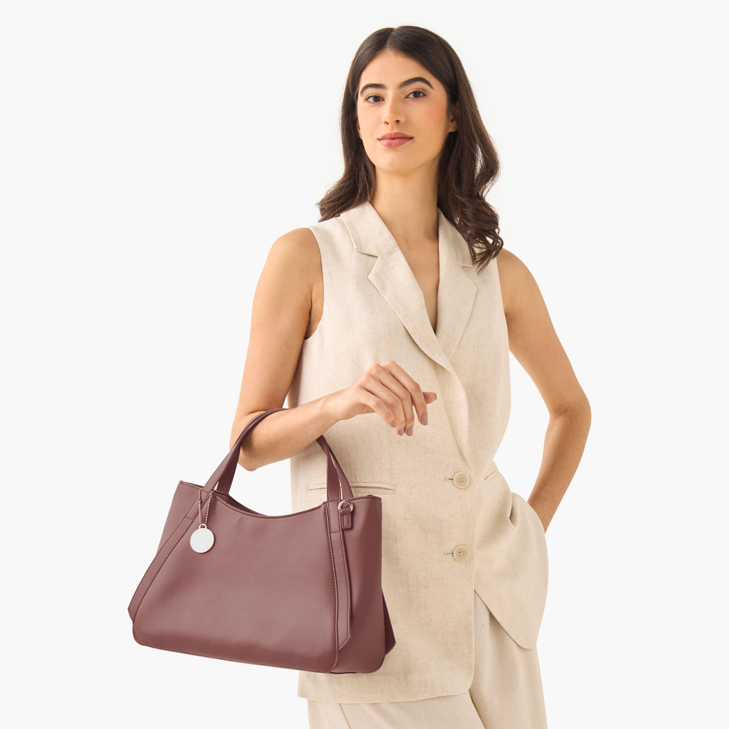 Marina Galanti Charm Detail Tote Bag with Detachable Strap-women-bagsandwallets-handbags-image-2