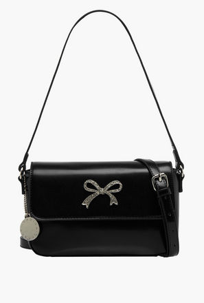 Marina Galanti Embellished Bow Detail Crossbody Bag with Detachable Strap-women-image-1